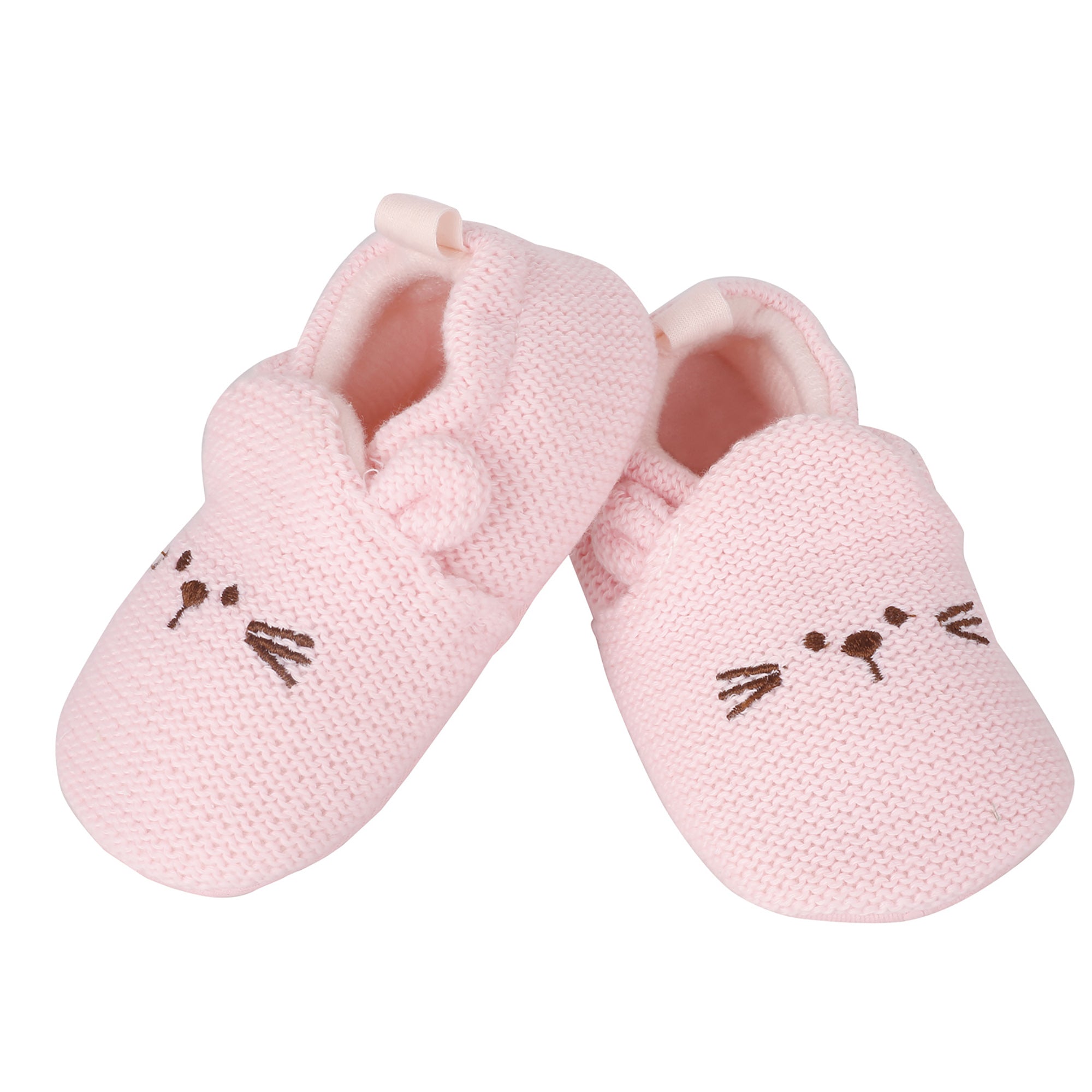Knitted Pink Casual Booties