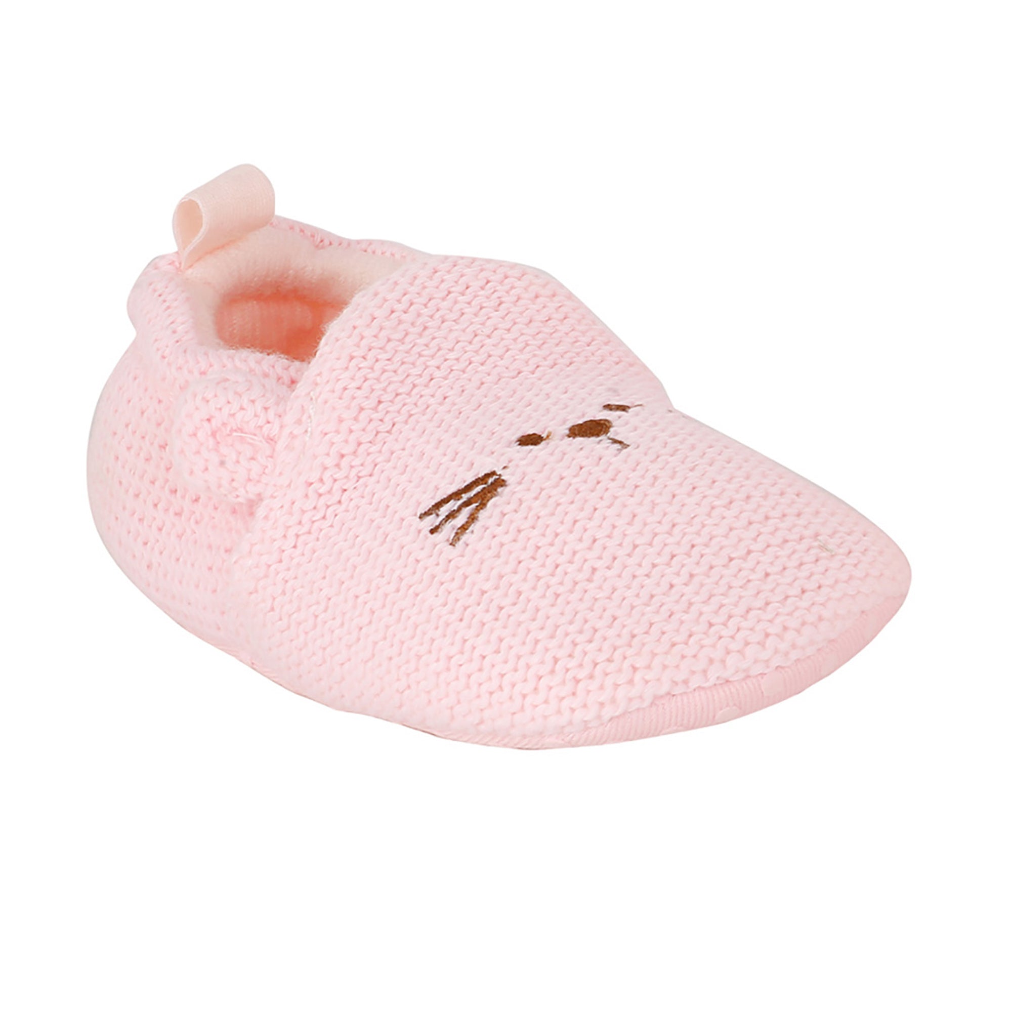 Knitted Pink Casual Booties