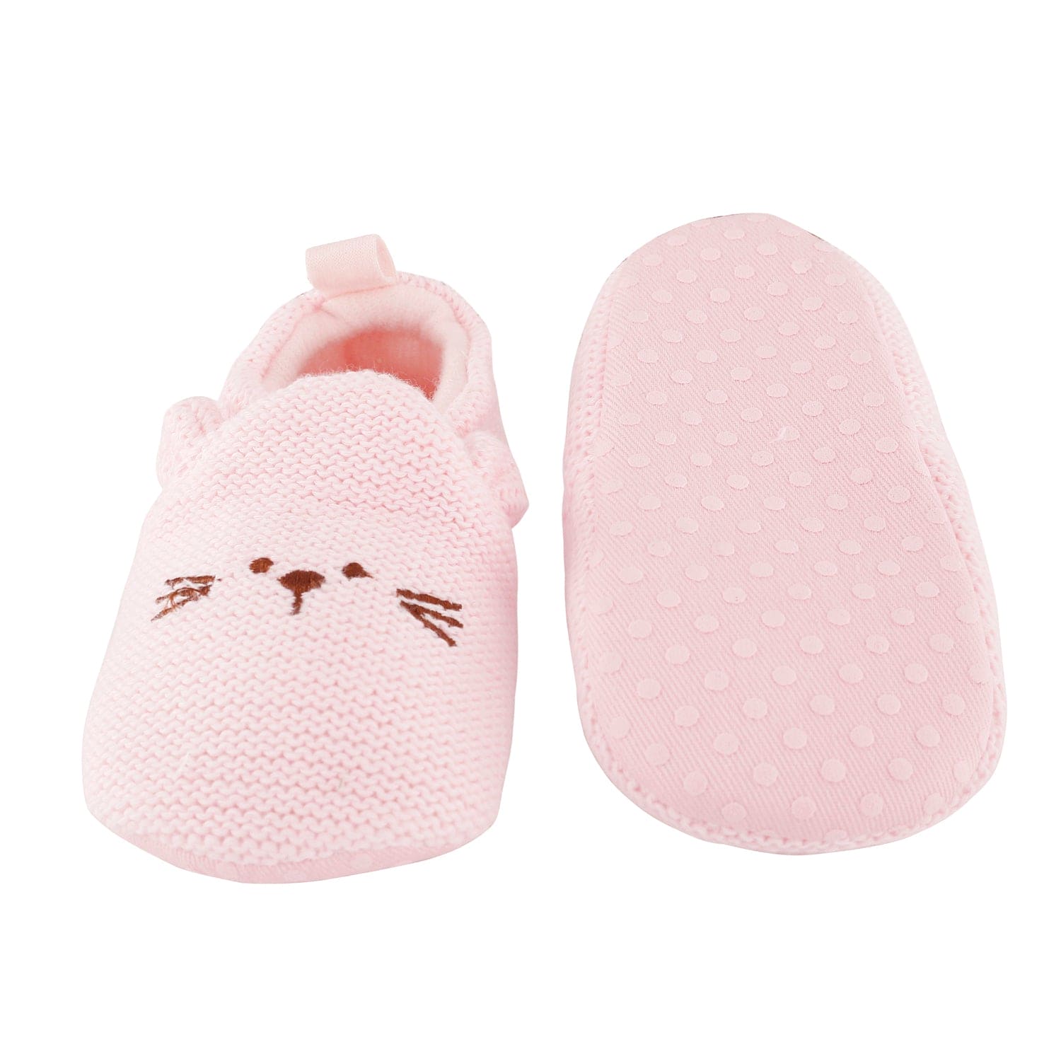 Knitted Pink Casual Booties