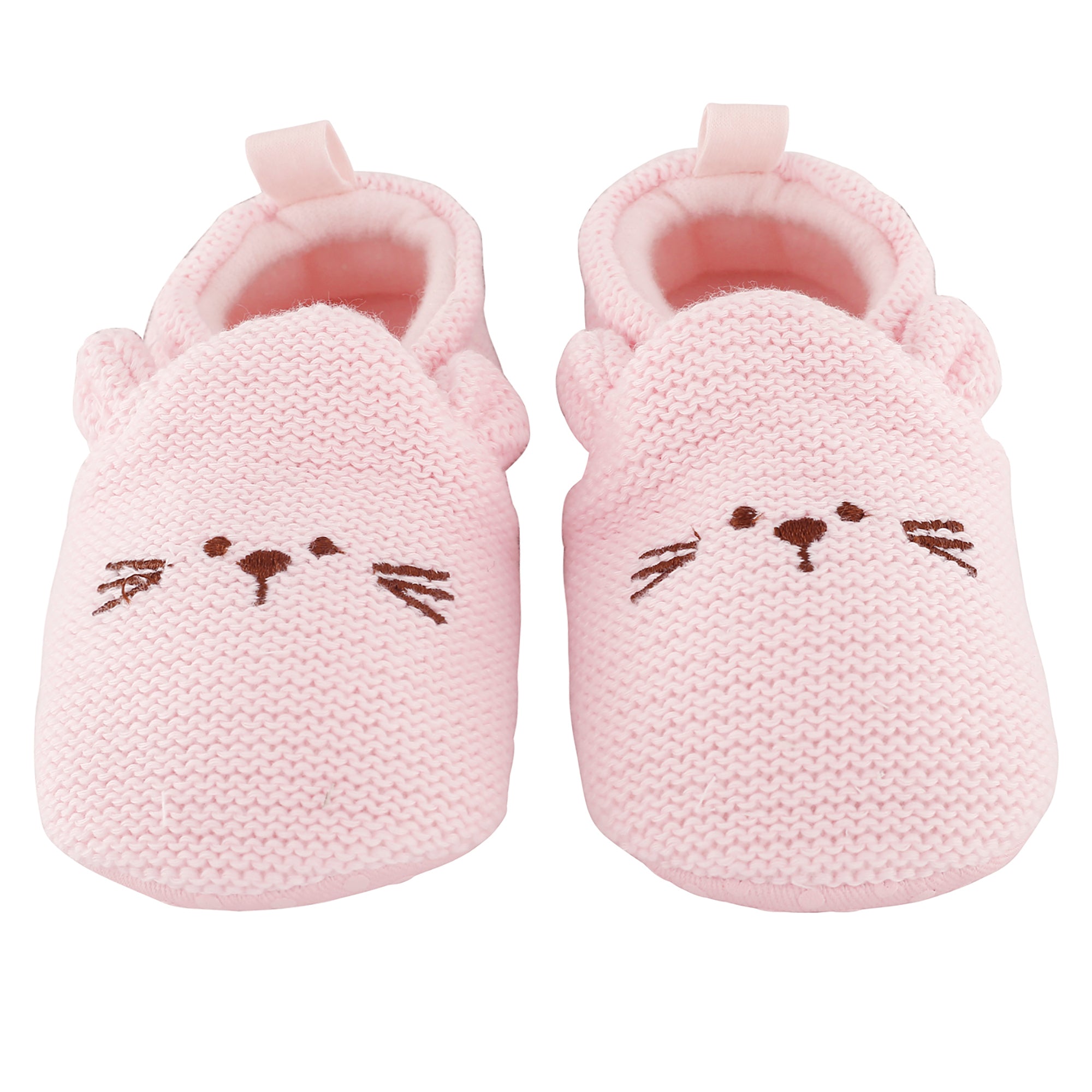 Knitted Pink Casual Booties