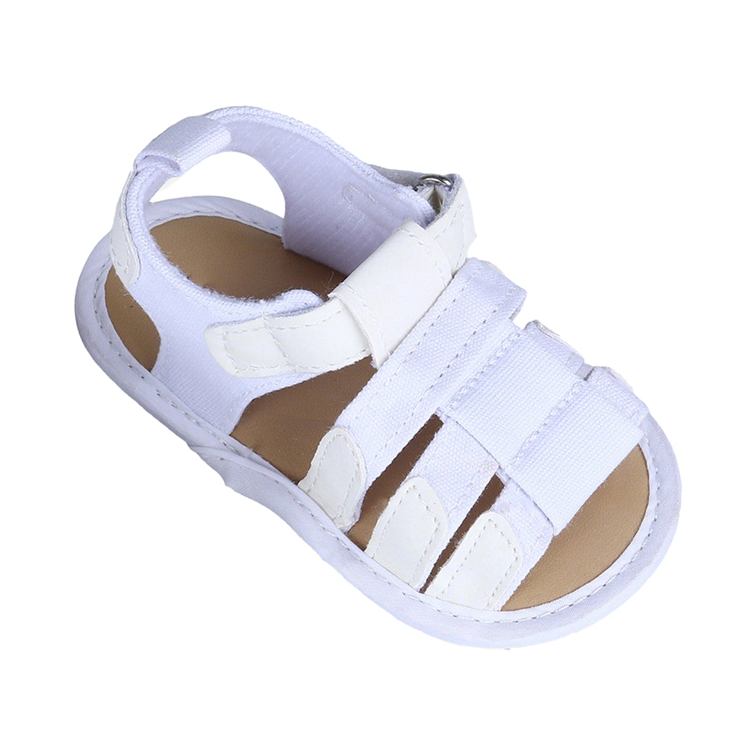 Plain Stylish And Comfortable Open Toe Sandal Booties - White