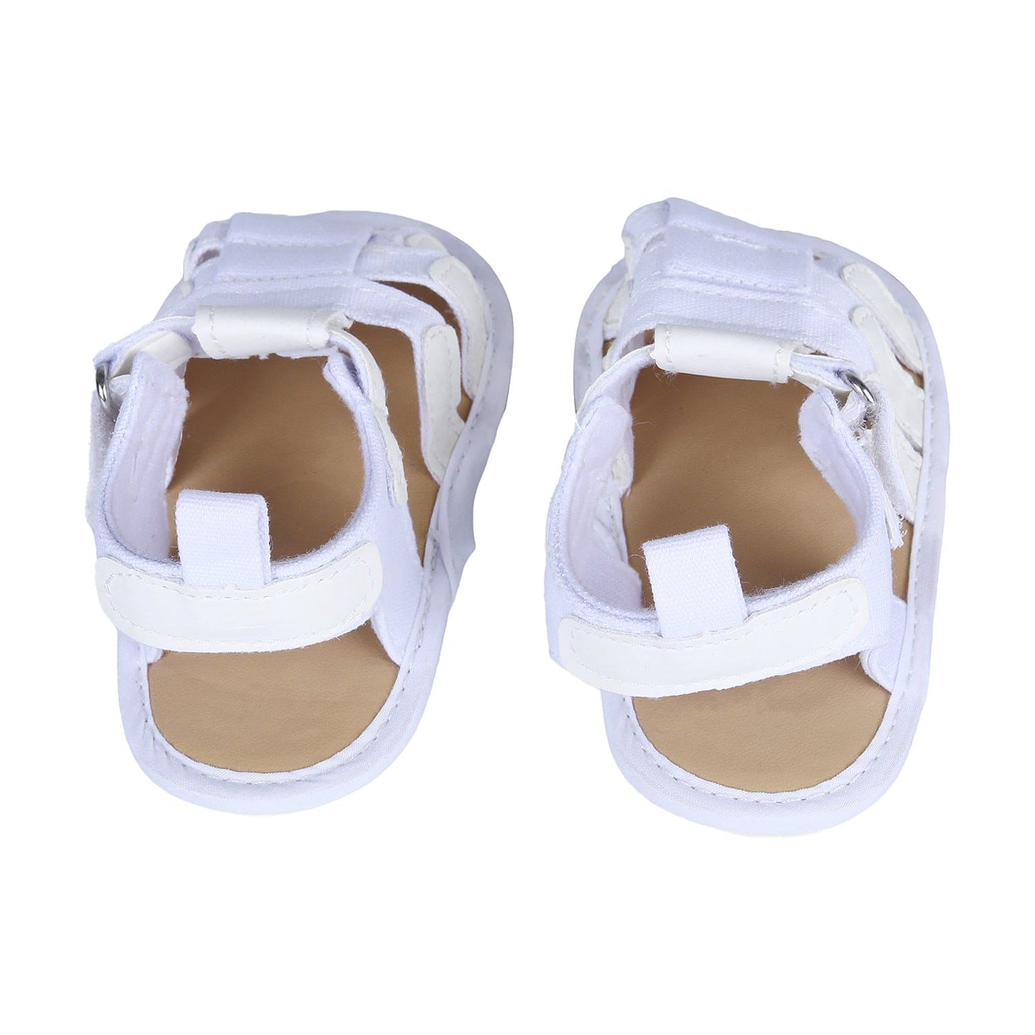 Plain Stylish And Comfortable Open Toe Sandal Booties - White