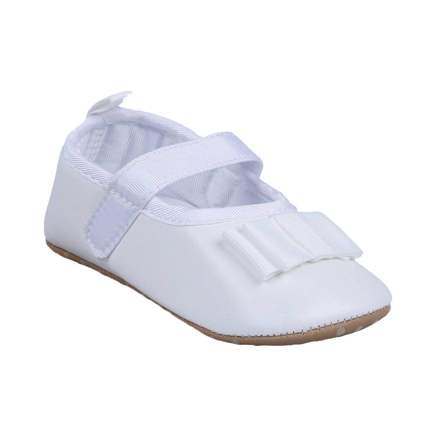 Bow Premium Girls Anti-Slip Ballerina Shoes - White
