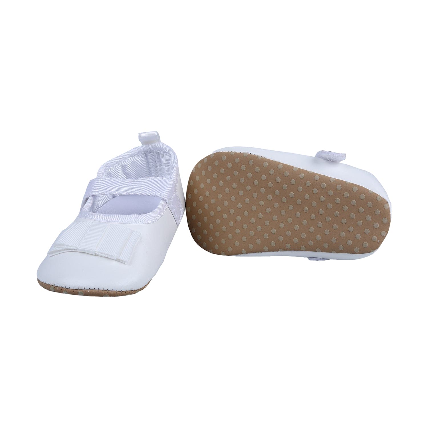 Bow Premium Girls Anti-Slip Ballerina Shoes - White