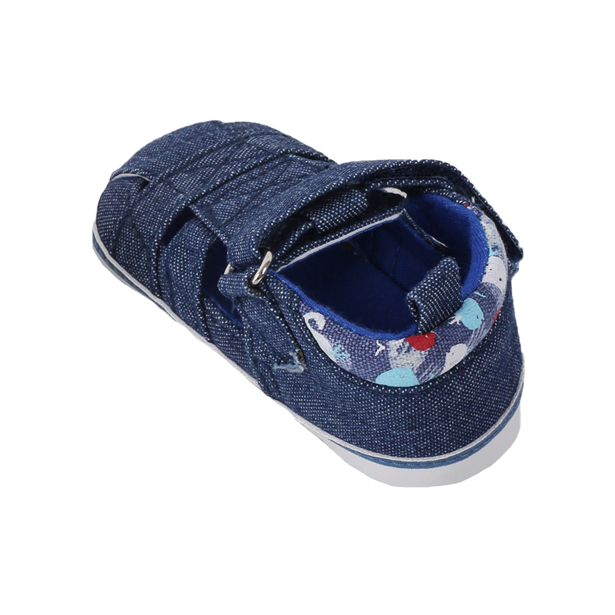 Baby Moo Denim Blue Velcro Booties