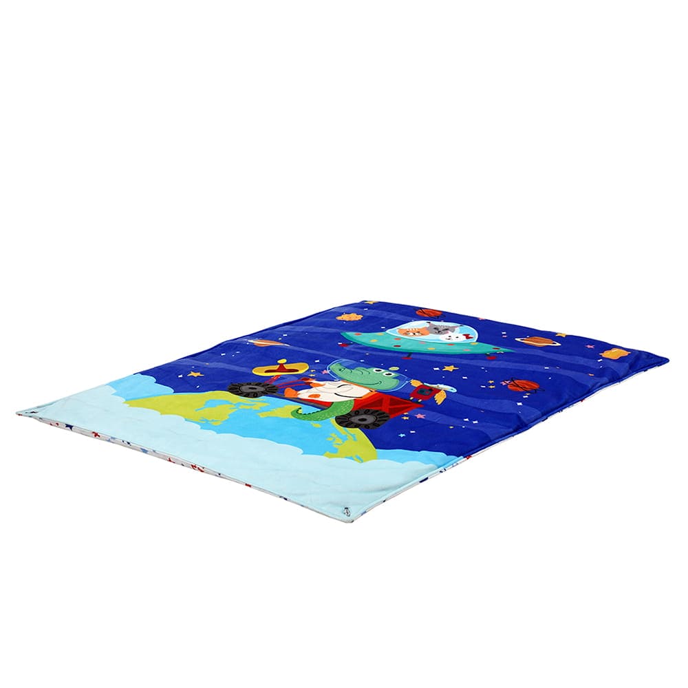 Baby Moo Space 3 Velvet And 1 Waterproof Diaper Changing Sheet Set - Blue - Baby Moo