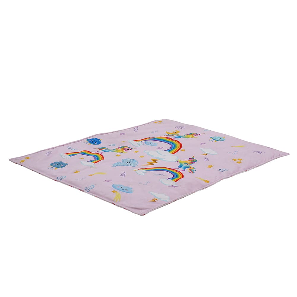 Baby Moo Unicorn 3 Velvet And 1 Waterproof Diaper Changing Sheet Set - Pink - Baby Moo