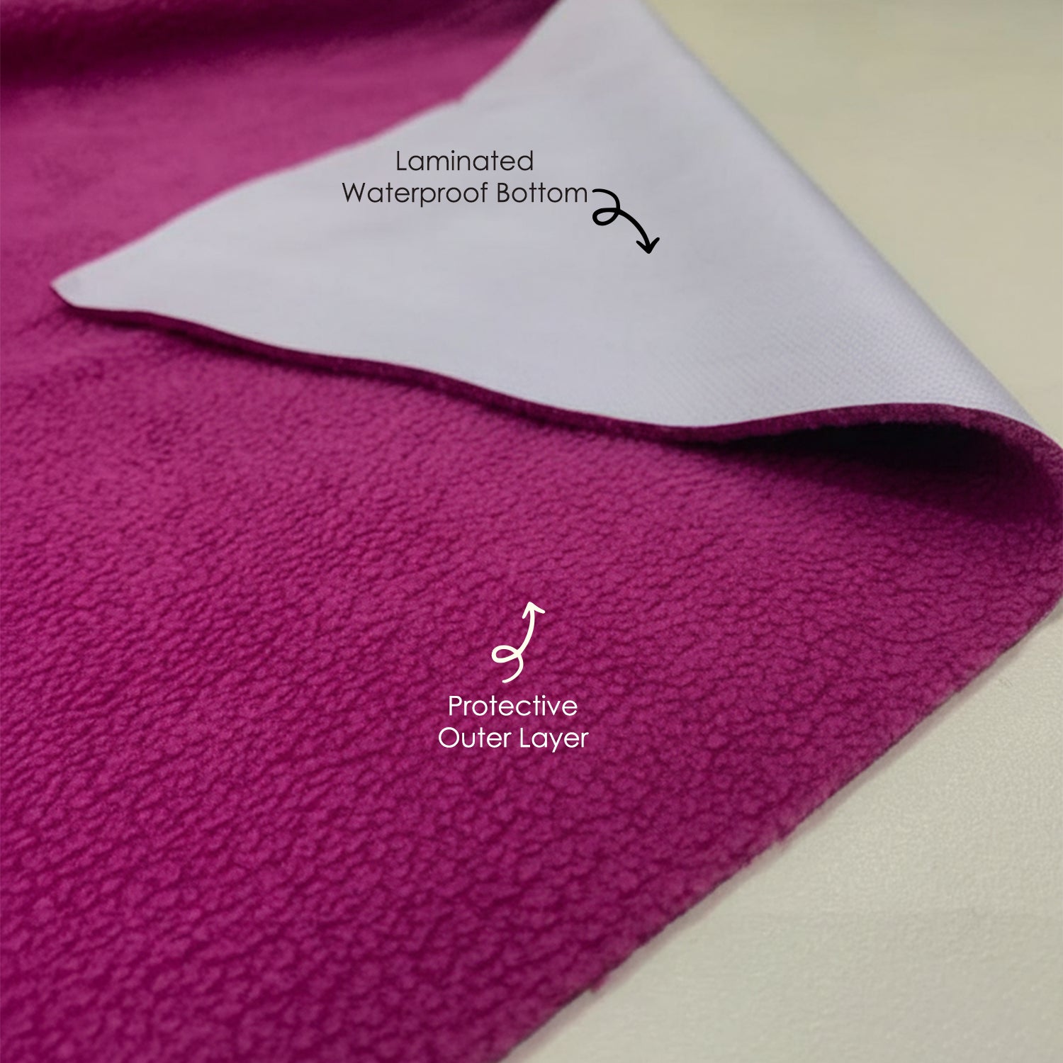 Baby Moo Plain Changeable Dry Sheet Water-resistant Bed Protector - Burgundy