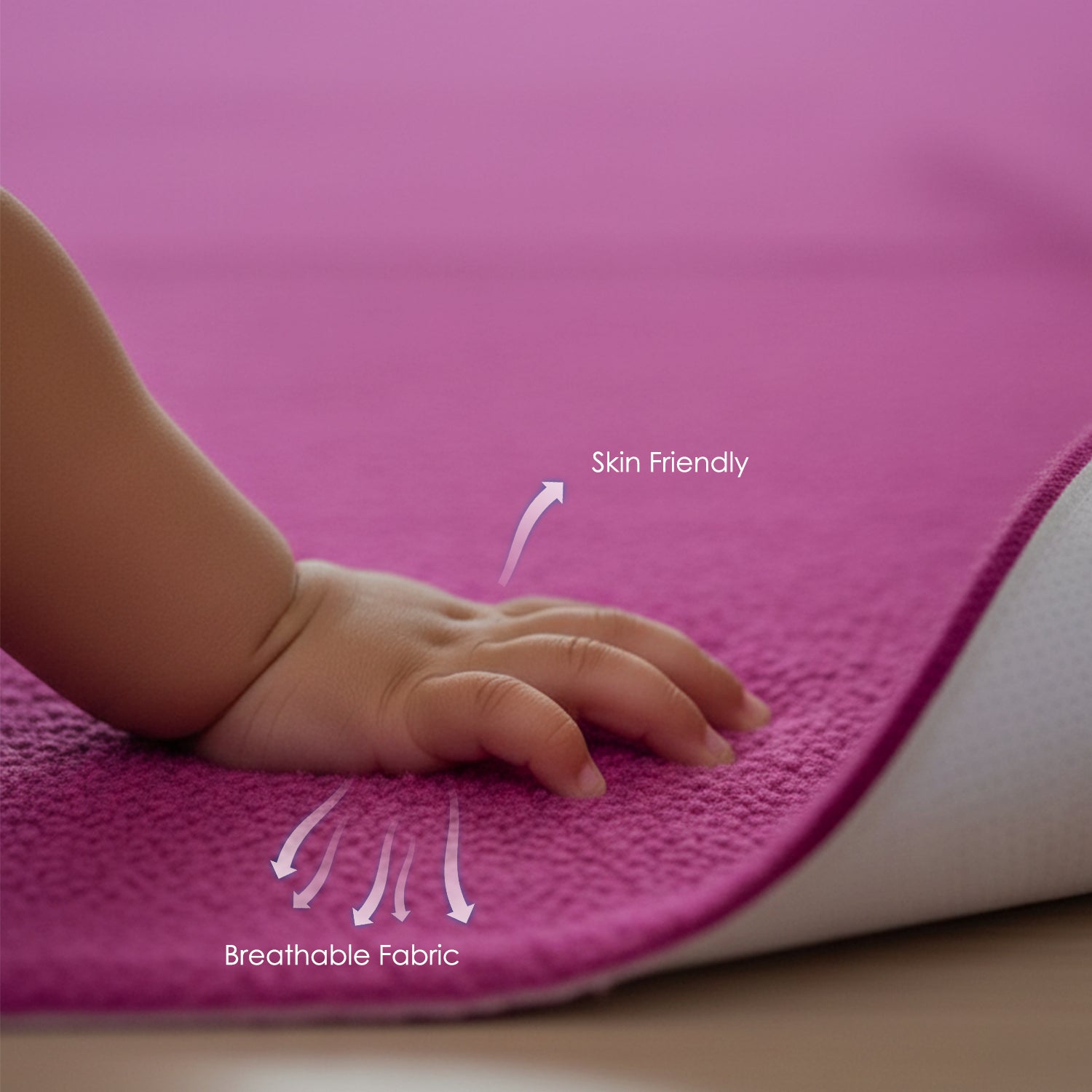 Baby Moo Plain Changeable Dry Sheet Water-resistant Bed Protector - Burgundy