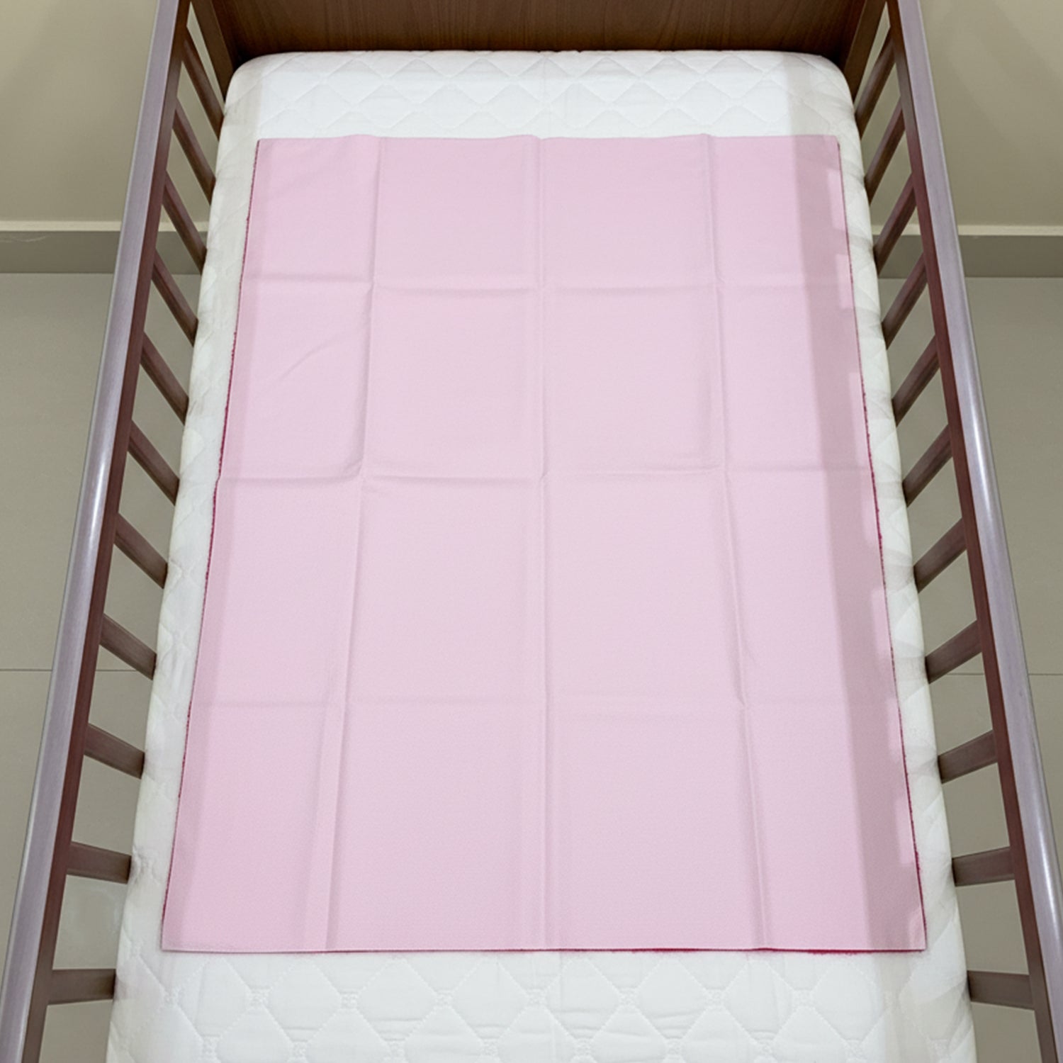 Baby Moo Plain Changeable Dry Sheet Water-resistant Bed Protector Pack Of 2 - Pink, Olive Green