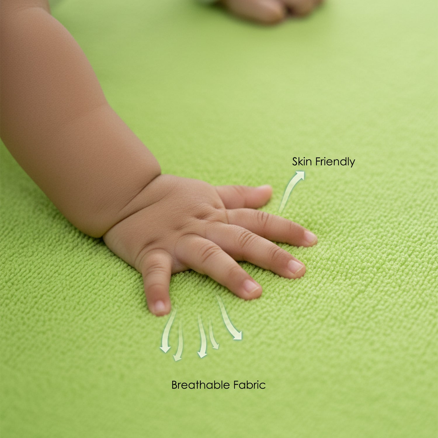 Baby Moo Plain Changeable Dry Sheet Water-resistant Bed Protector - Green