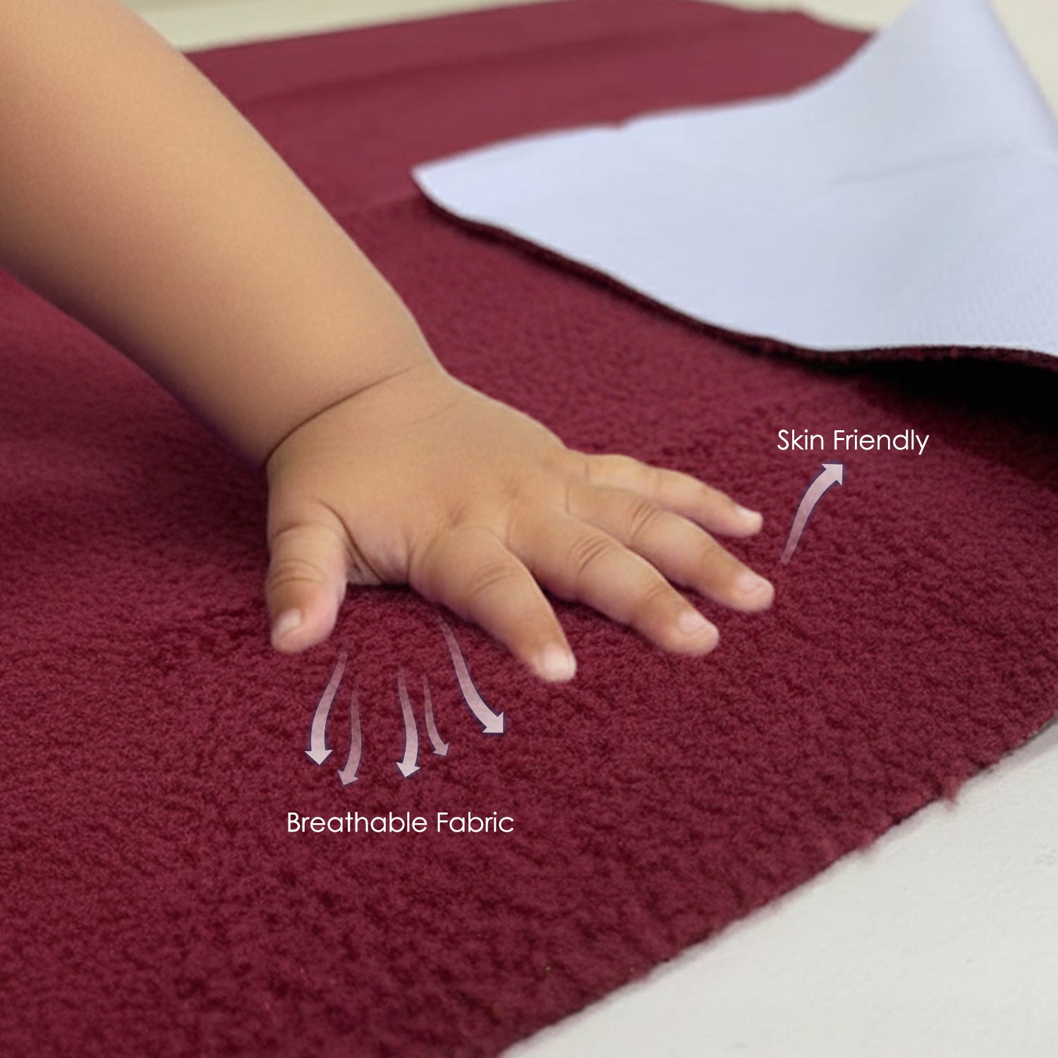 Baby Moo Plain Changeable Dry Sheet Water-resistant Bed Protector Pack Of 3 - Maroon, Amethyst And Navy Blue