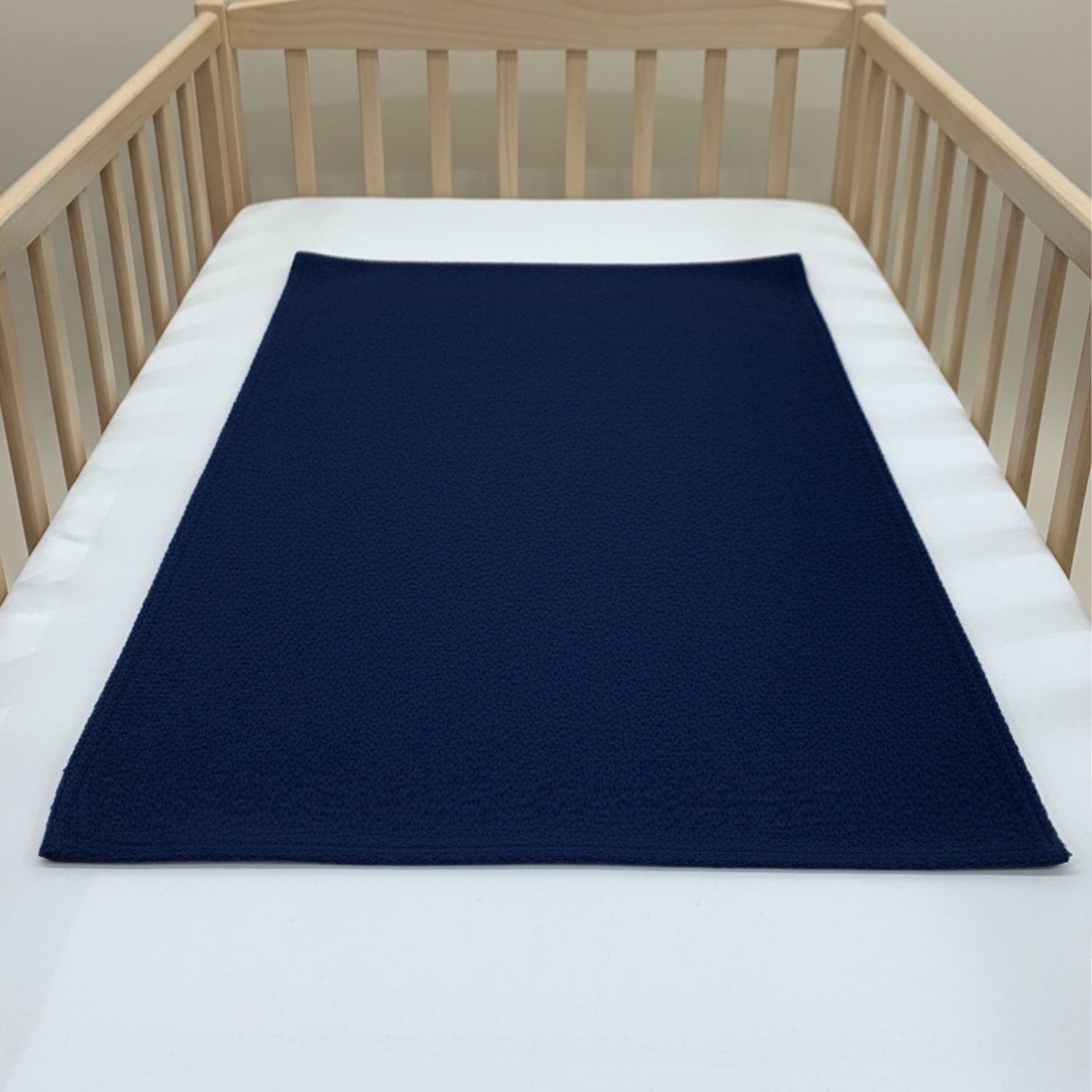 Baby Moo Plain Changeable Dry Sheet Water-resistant Bed Protector - Navy Blue