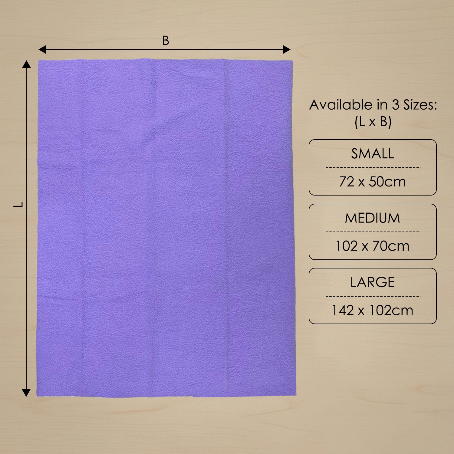 Baby Moo Plain Changeable Dry Sheet Water-resistant Bed Protector - Purple