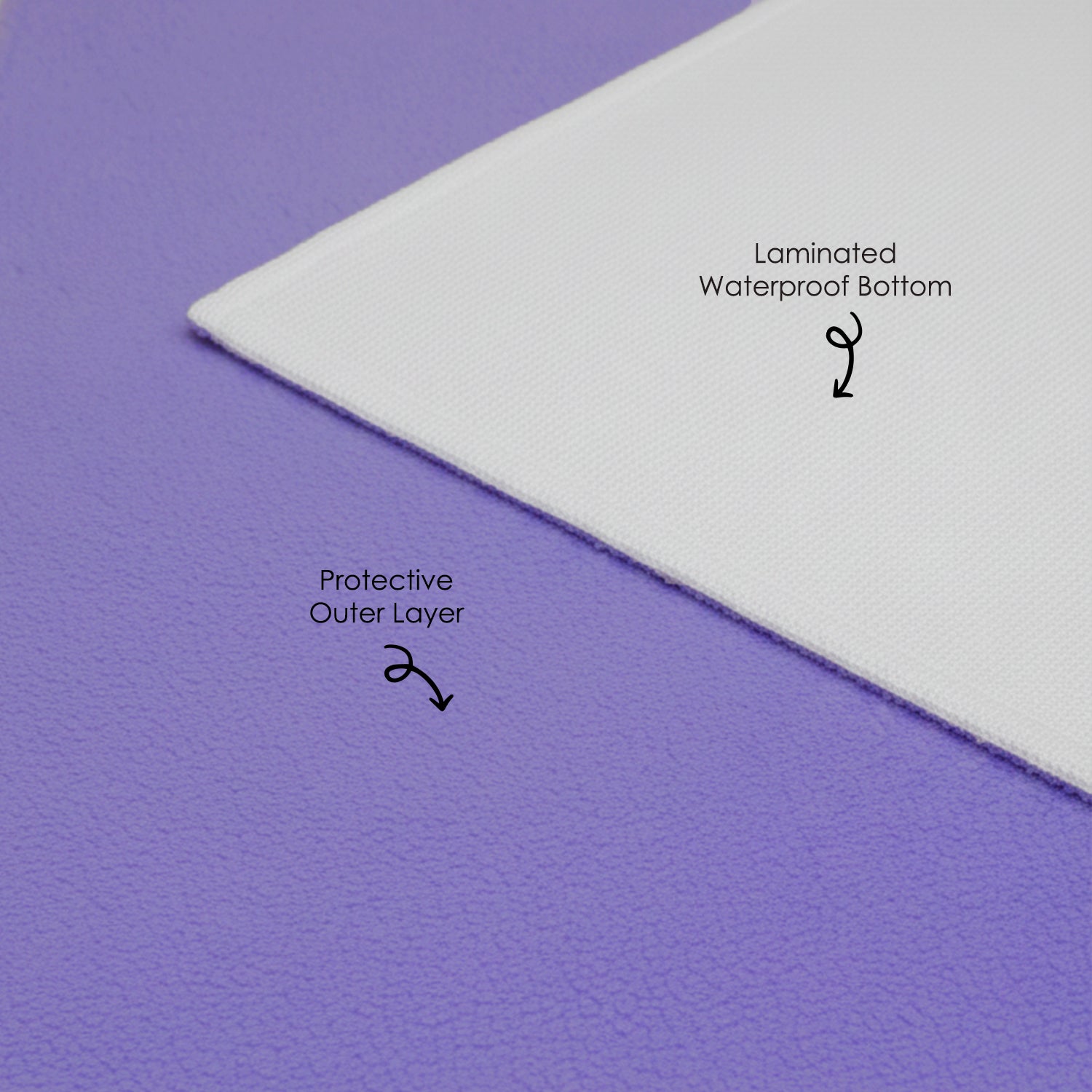 Baby Moo Plain Changeable Dry Sheet Water-resistant Bed Protector - Purple