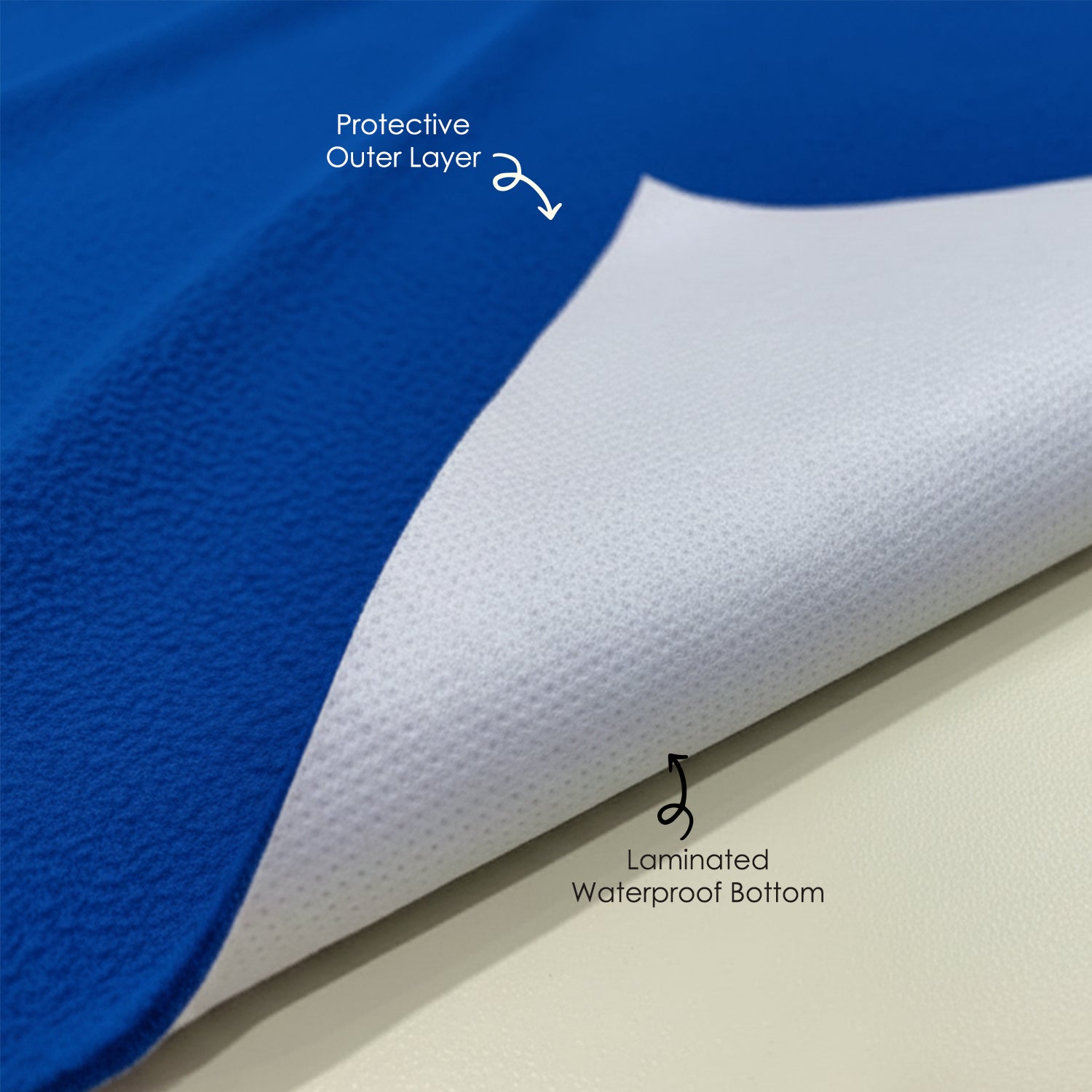 Baby Moo Plain Changeable Dry Sheet Water-resistant Bed Protector - Royal Blue