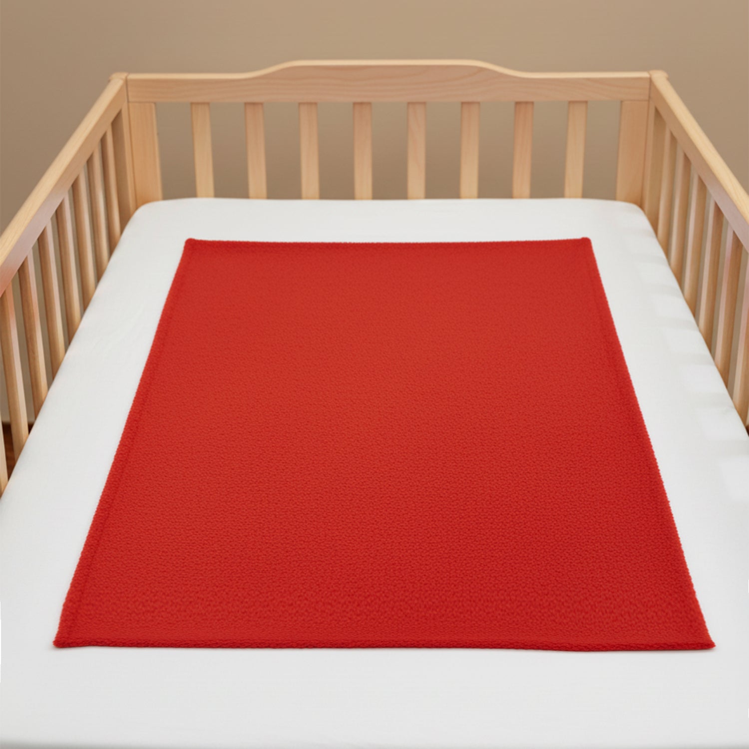 Baby Moo Plain Changeable Dry Sheet Water-resistant Bed Protector - Red