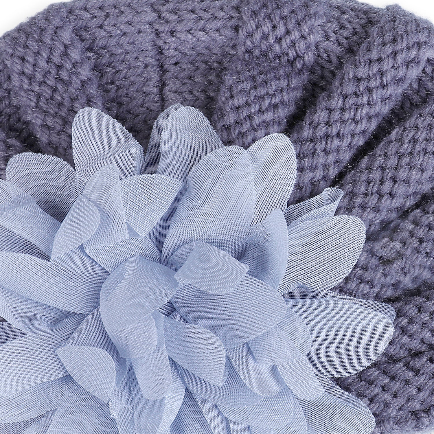 Baby Moo Floral Petals 2 Pack Turban Caps - Pink And Grey - Baby Moo