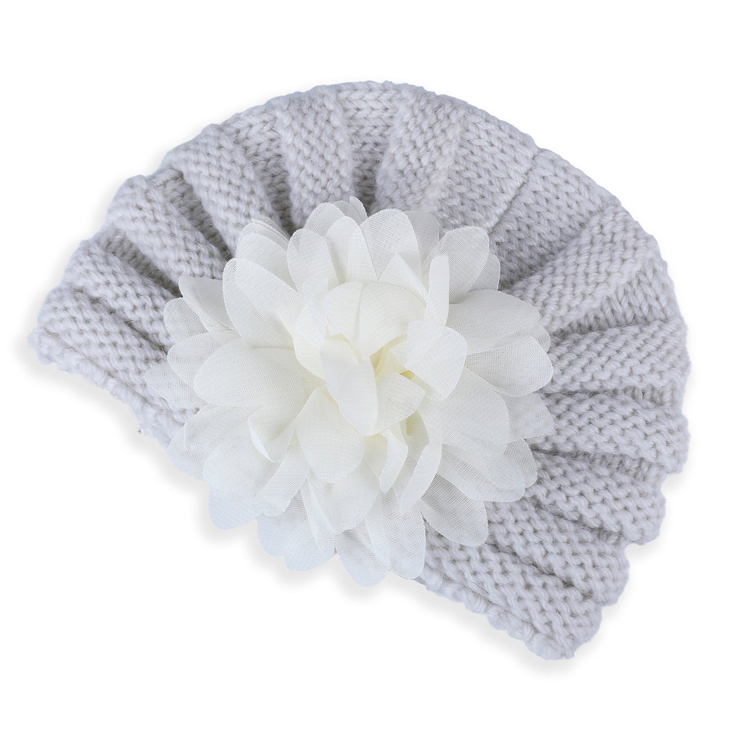 Baby Moo Floral Petals 2 Pack Turban Caps - Pink And White - Baby Moo