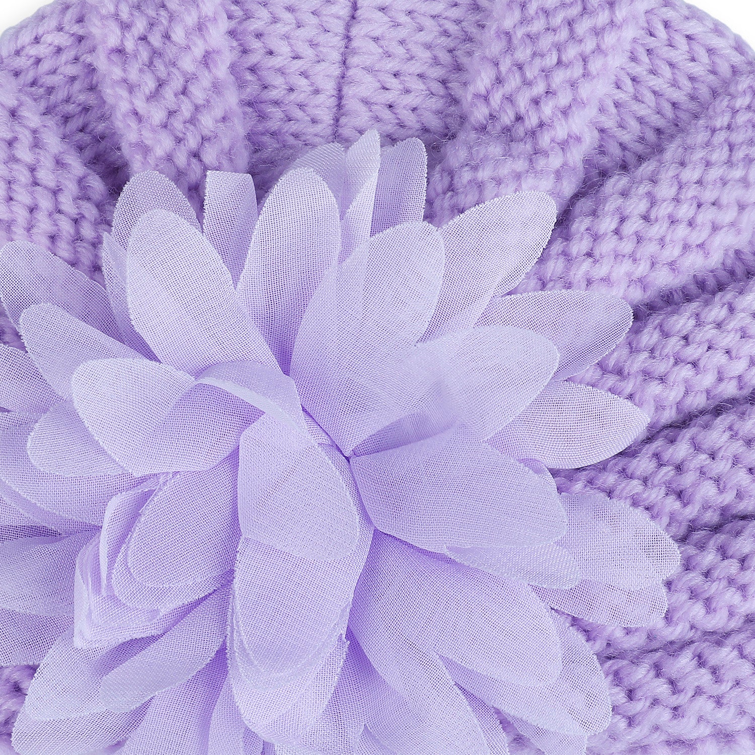 Baby Moo Floral Petals 2 Pack Turban Caps - Lilac And Yellow - Baby Moo