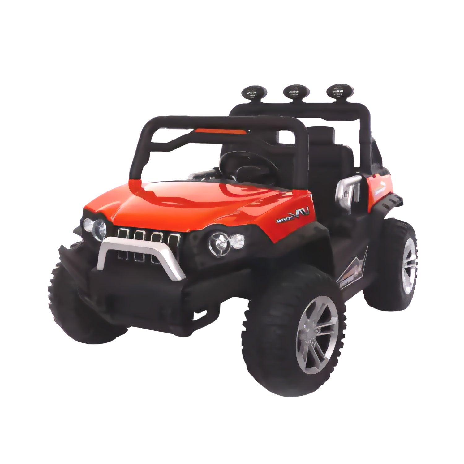 Baby Moo Wrangler 4X4 Battery Operated Electric Ride On Jeep With Rechargeable 12V Battery, Remote Control - Red