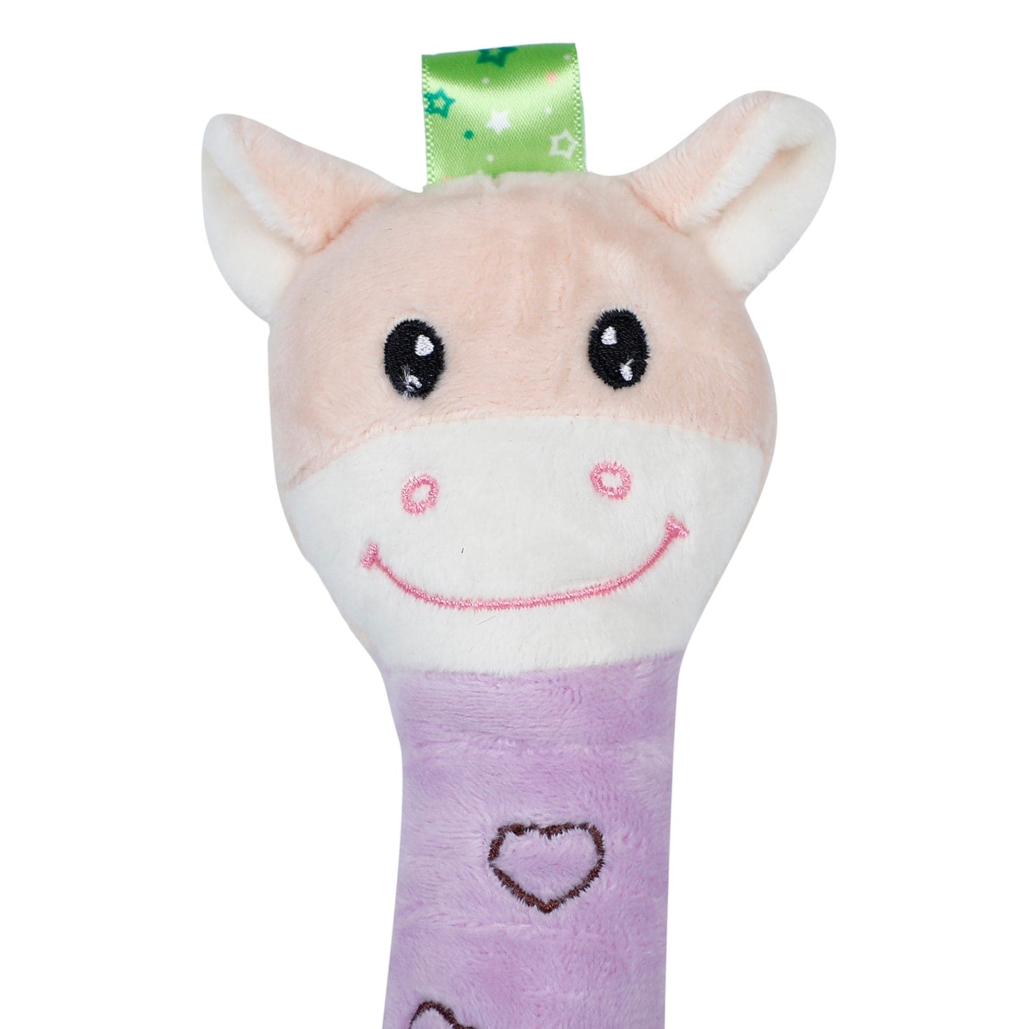 Baby Moo Giraffe Squeaker Sound Handheld Rattle Toy - Purple
