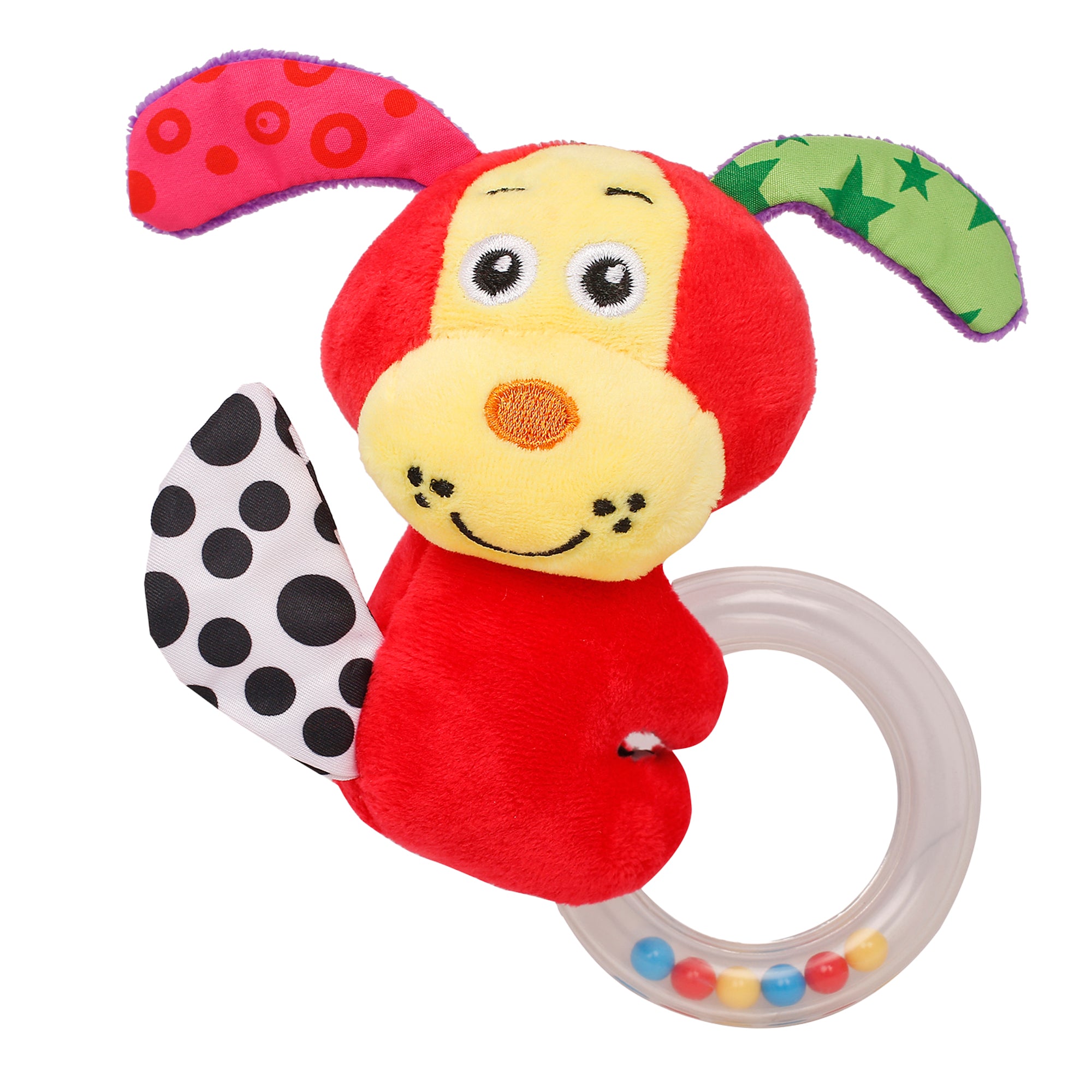 Cuddle Puppy Red Rattle