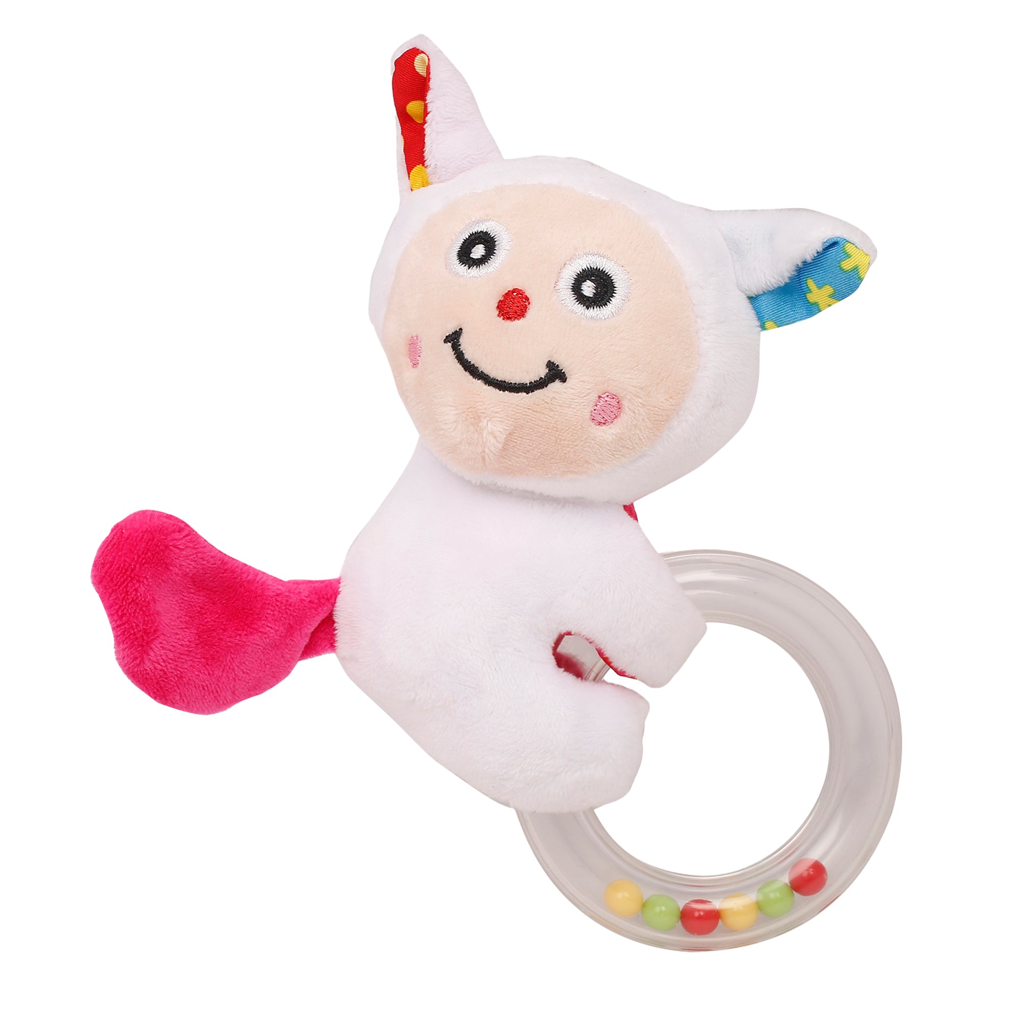 Cuddle Cat White Rattle