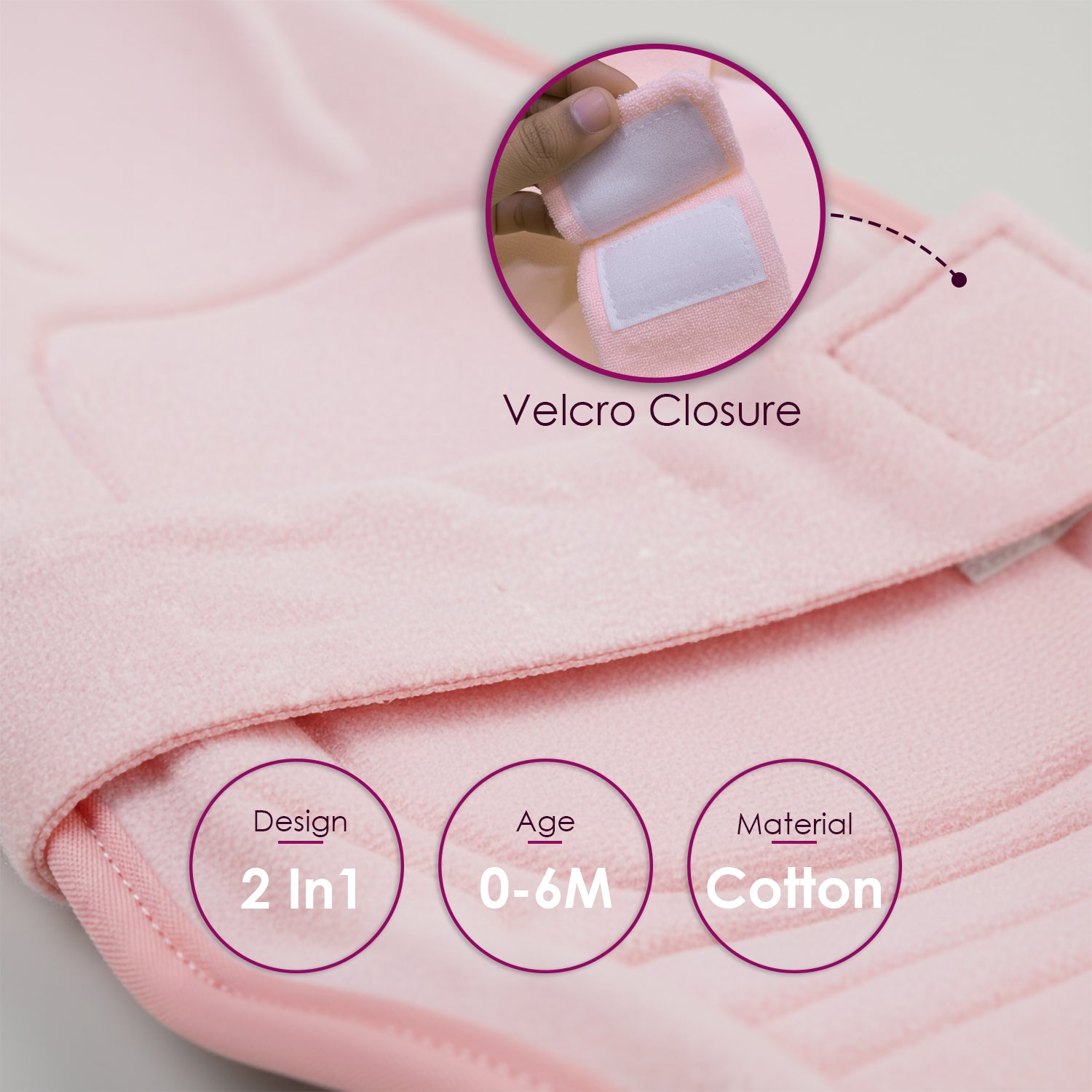 Baby Moo 2-in-1 Ergonomic Baby Carrier & Feeding Pillow - Pink