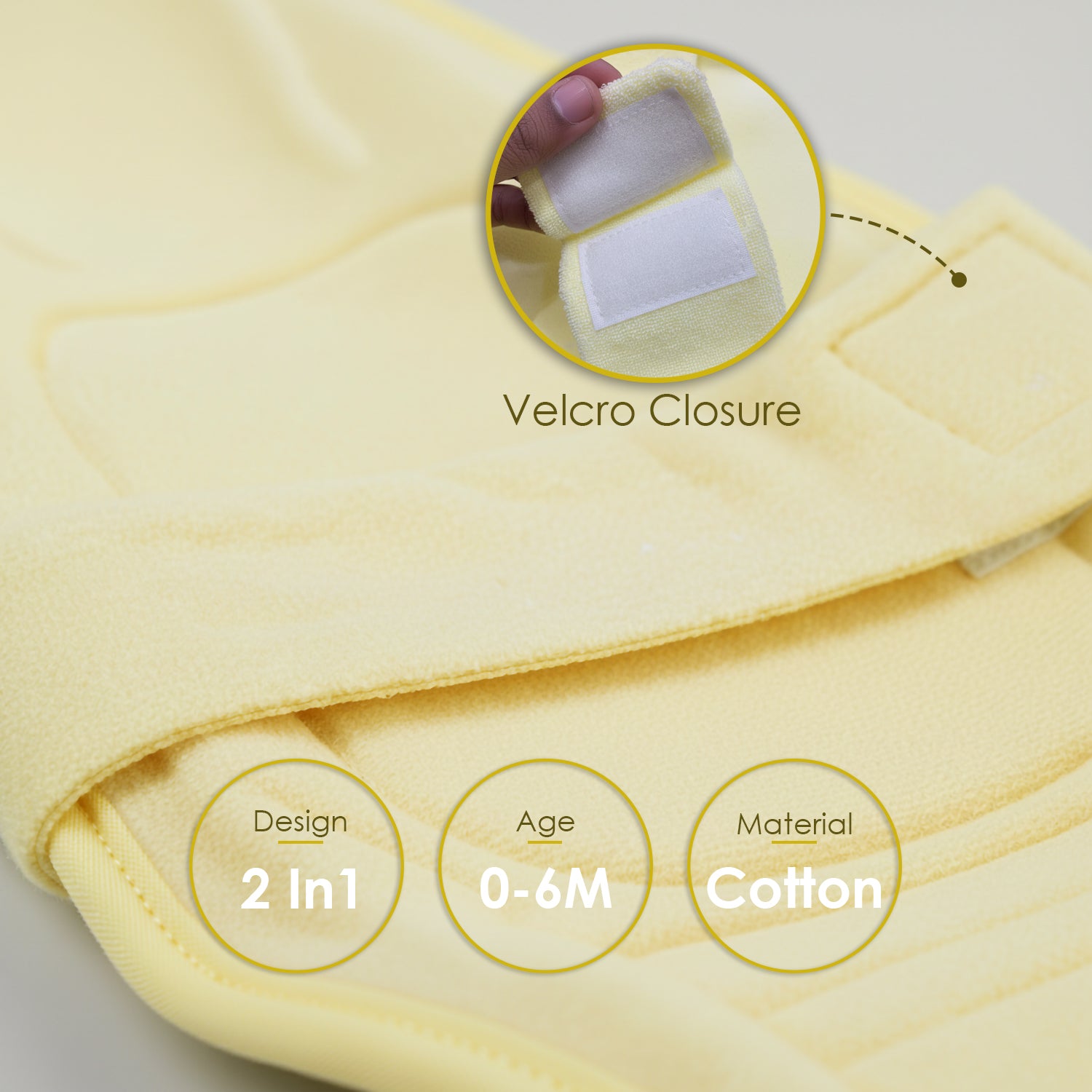 Baby Moo 2-in-1 Ergonomic Baby Carrier & Feeding Pillow - Yellow