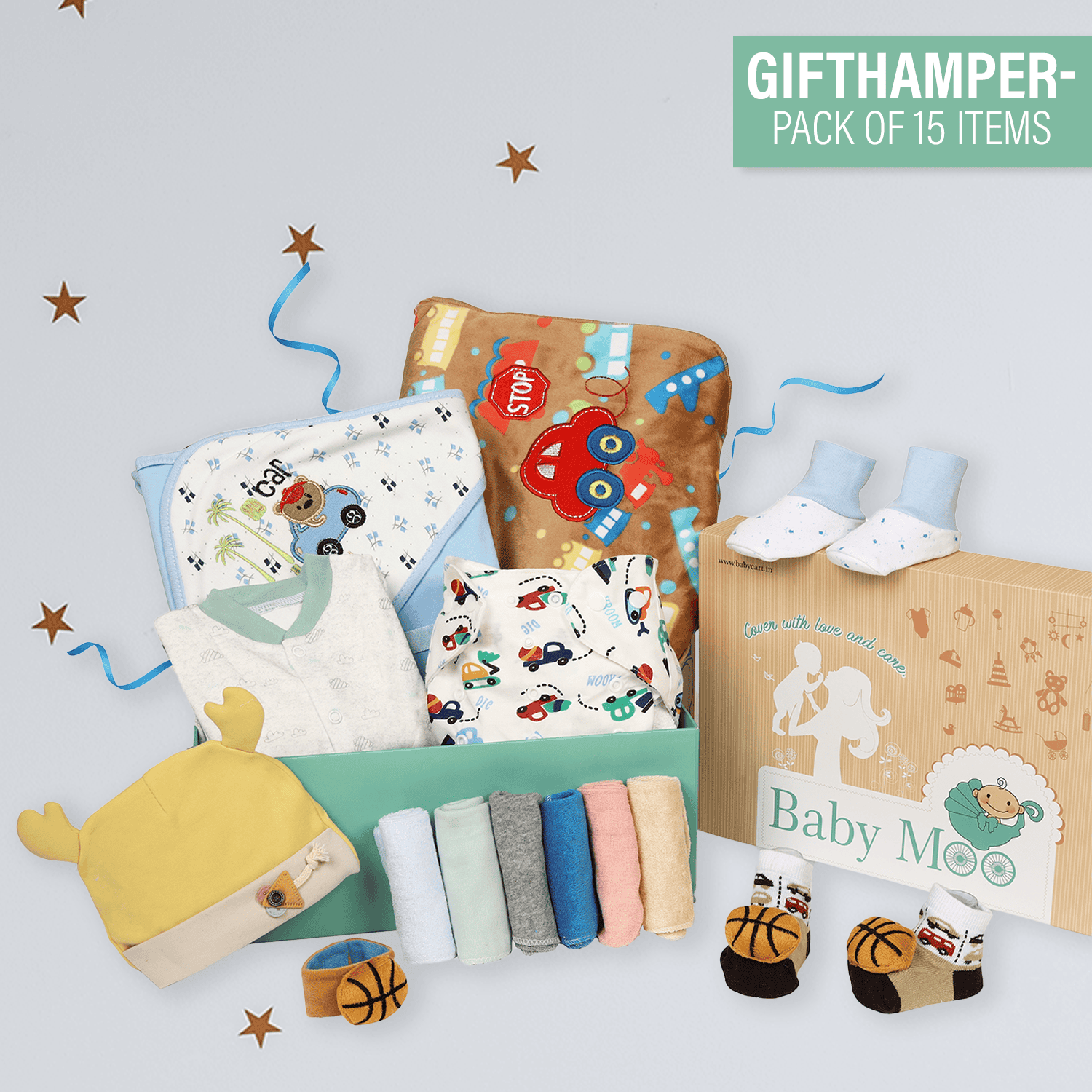 Premium Car Themed Unisex Gift Hamper 0-18 M