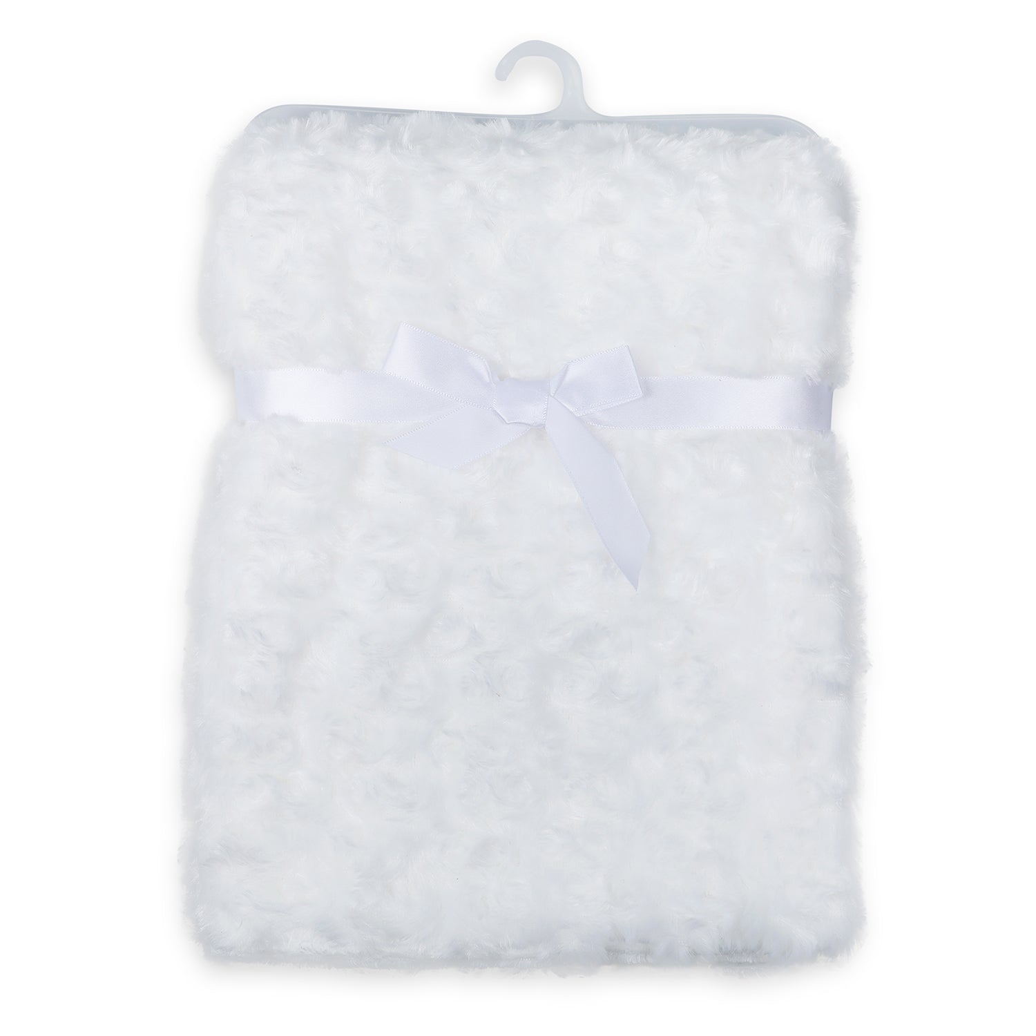 Baby Moo Swirl Fur Luxurious Blanket - White - Baby Moo