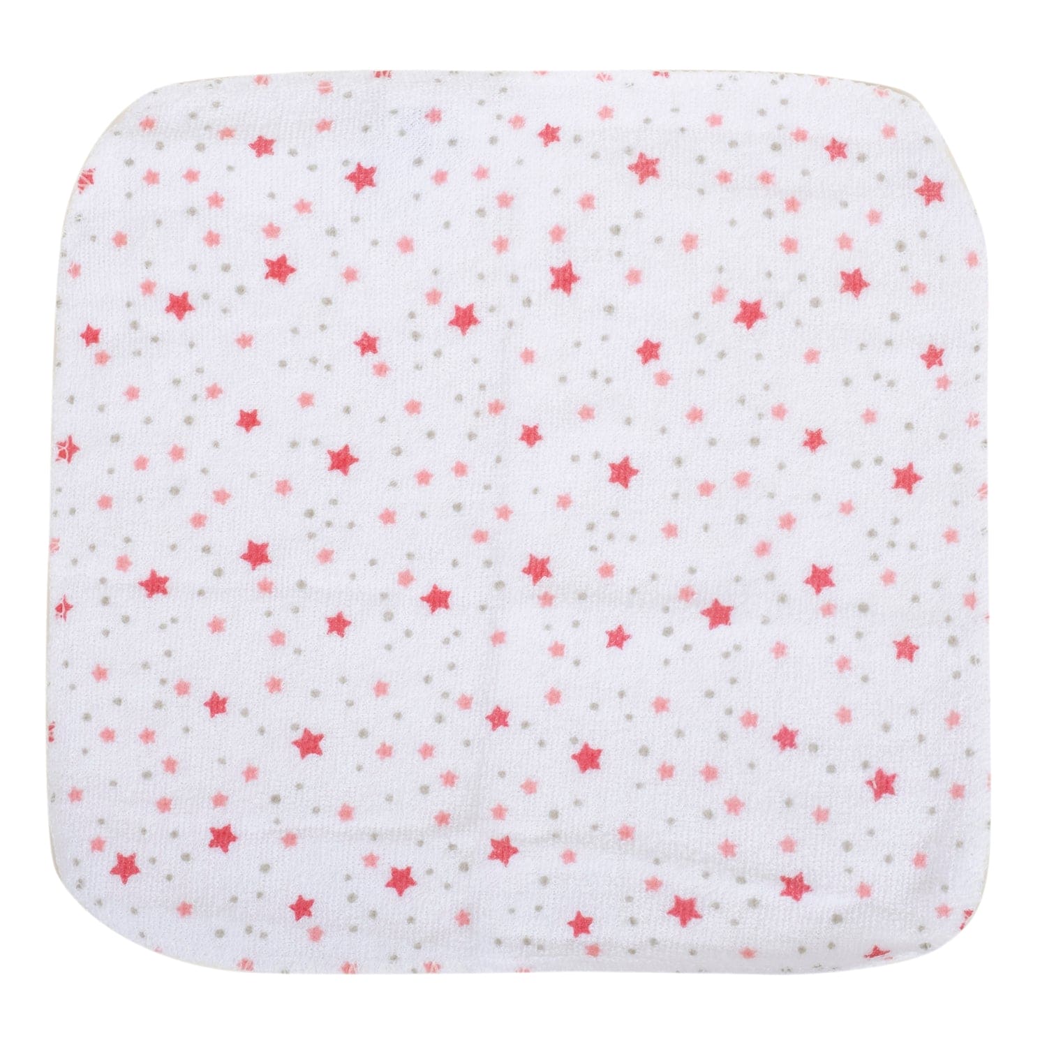 Baby Moo Star And Giraffe Soft And Absorbent Handkerchief Napkins For Infant Face And Body Pack Of 12 Wash Cloth - Pink