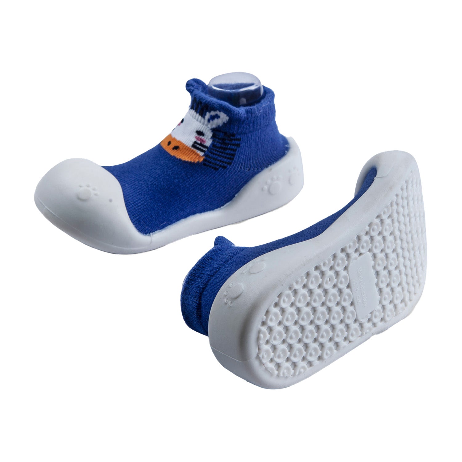 Newborn Anti-Skid Rubber Sole Slip-On Shoes Cat - Blue