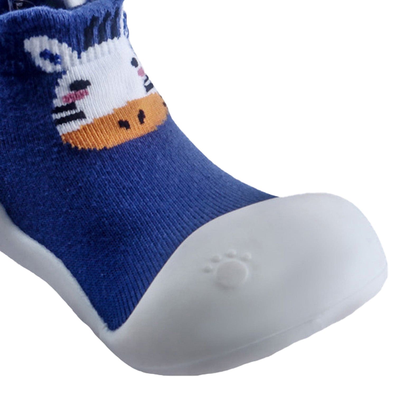 Newborn Anti-Skid Rubber Sole Slip-On Shoes Cat - Blue