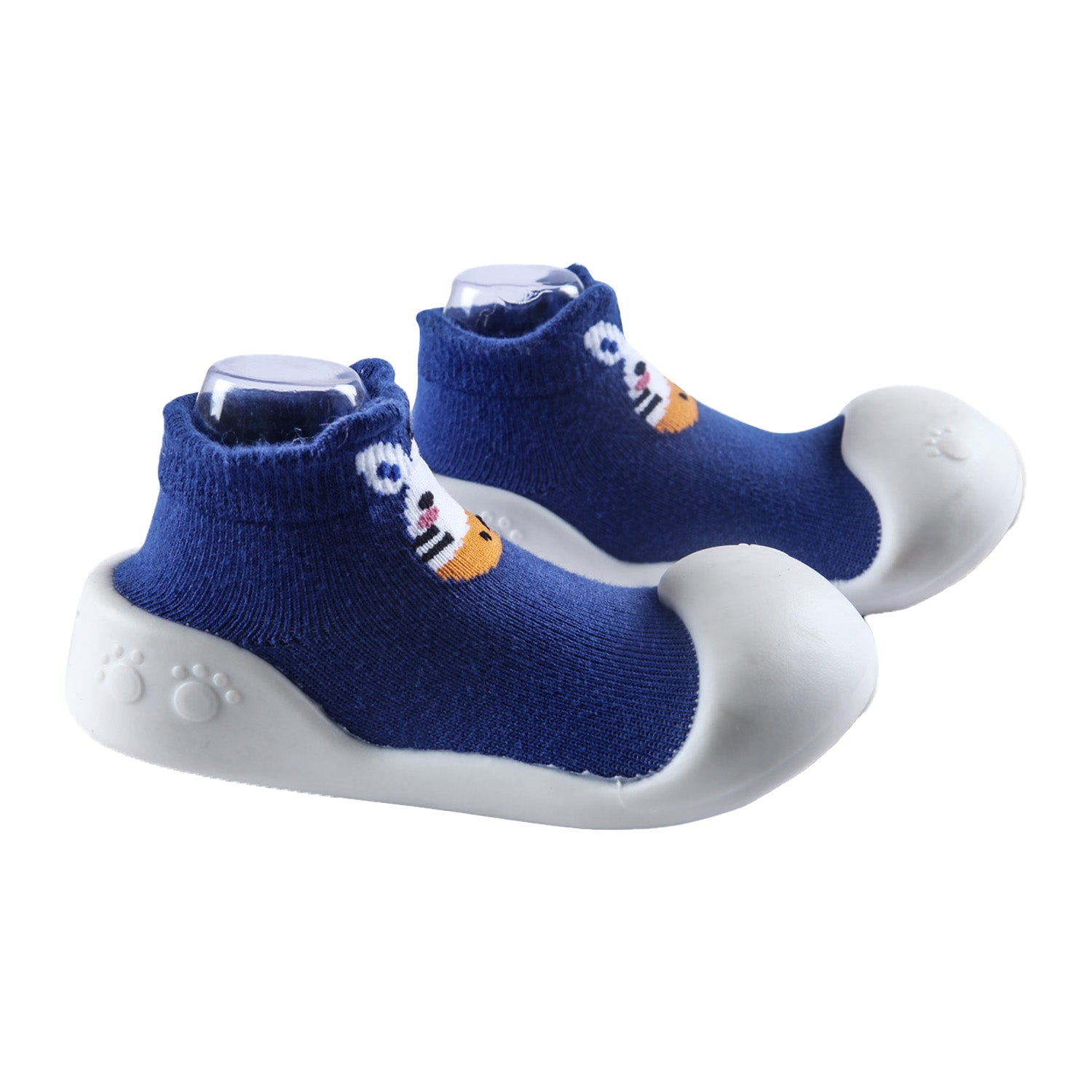 Newborn Anti-Skid Rubber Sole Slip-On Shoes Cat - Blue