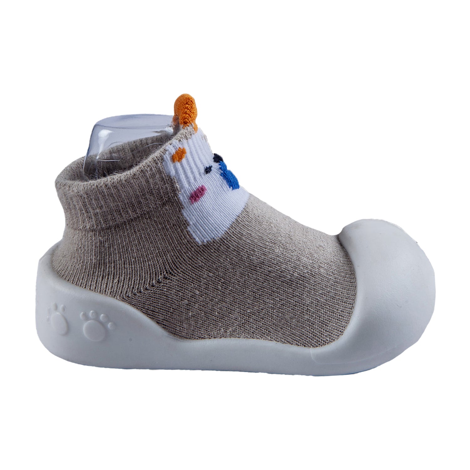 Newborn Anti-Skid Rubber Sole Slip-On Shoes Teddy - Beige