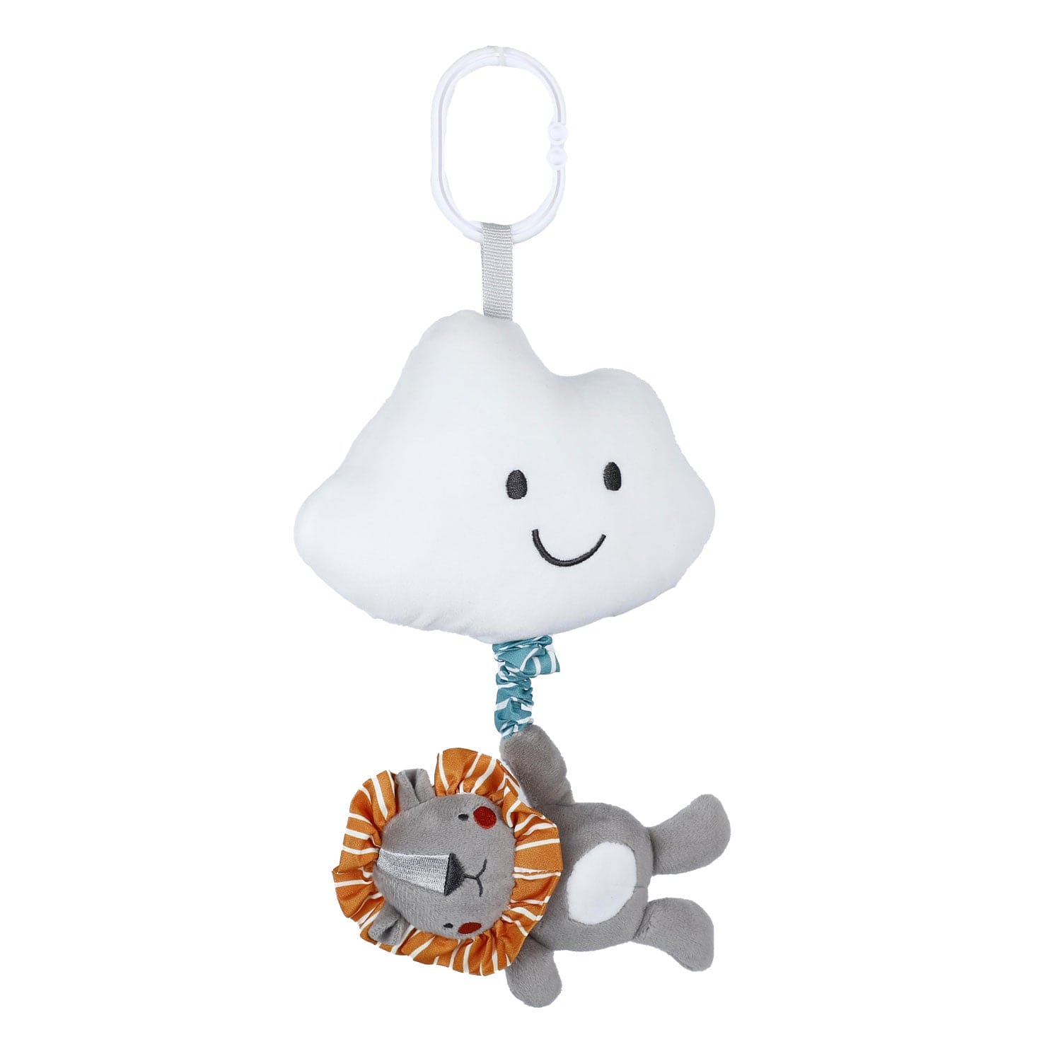 Baby Moo Smiling Cloud Hanging Musical Pulling Toy - Grey