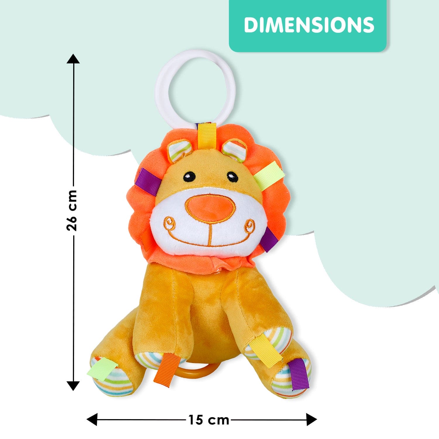 Baby Moo Lion King Hanging Musical Pulling Toy - Mustard