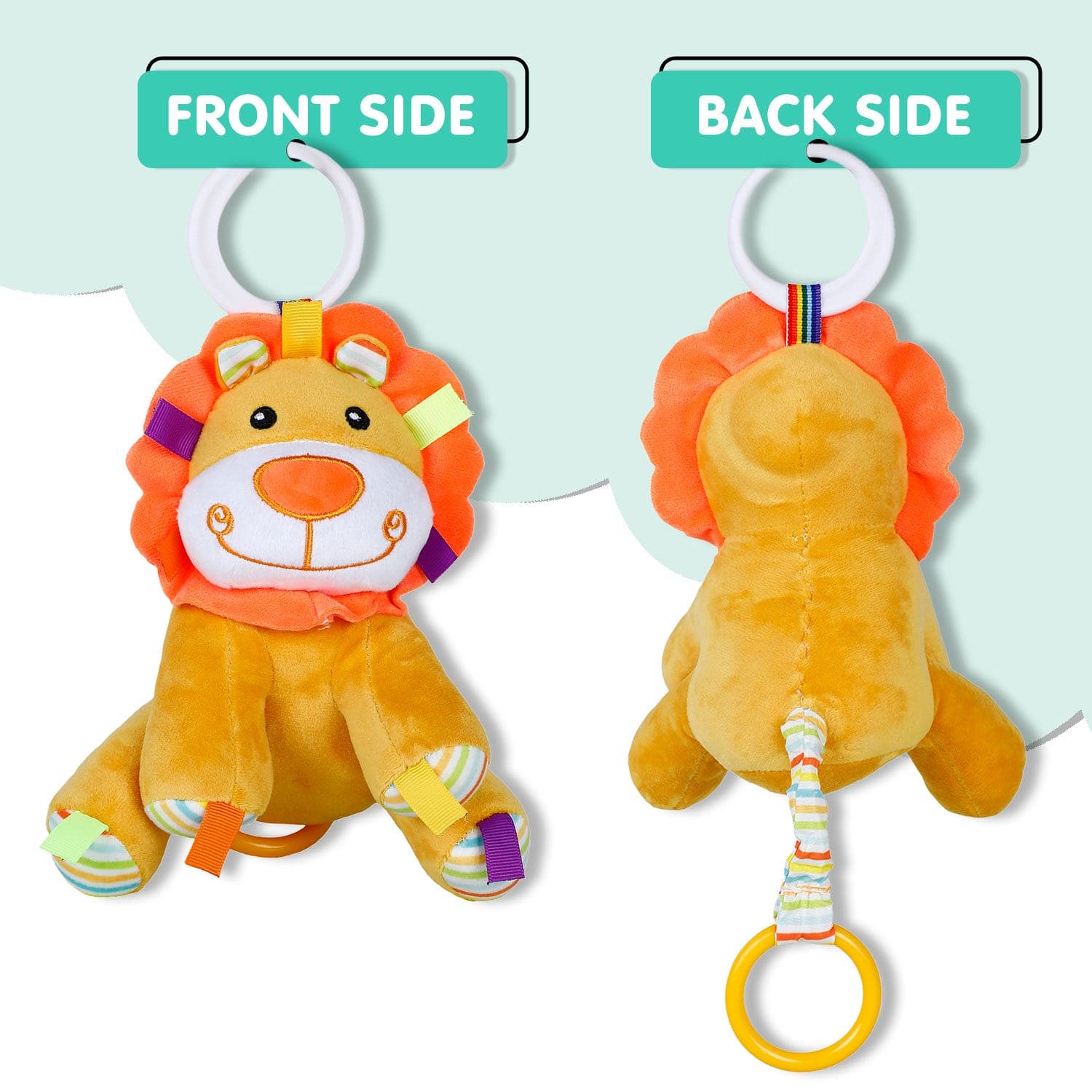 Baby Moo Lion King Hanging Musical Pulling Toy - Mustard