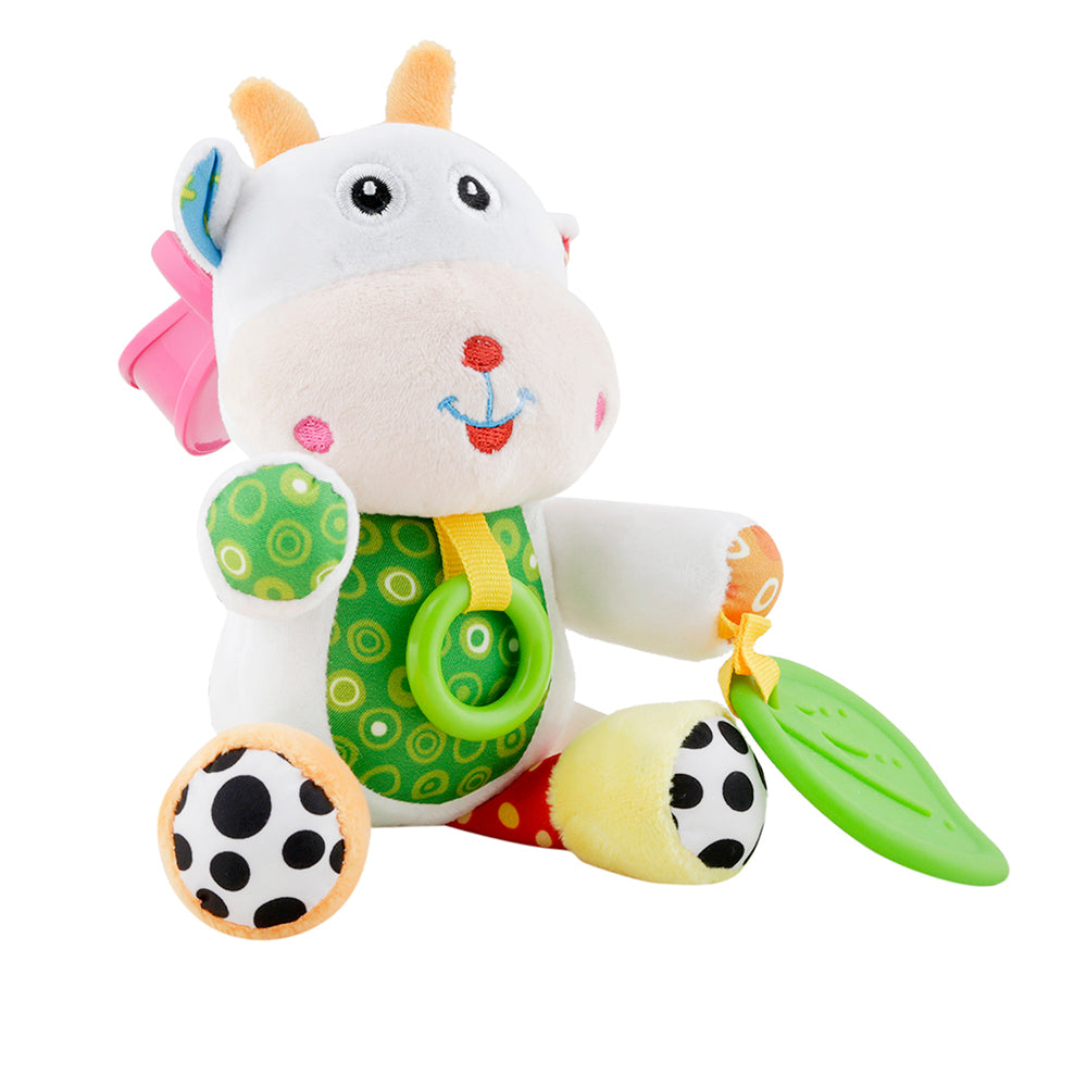 Calf White Pulling Toy With Teether