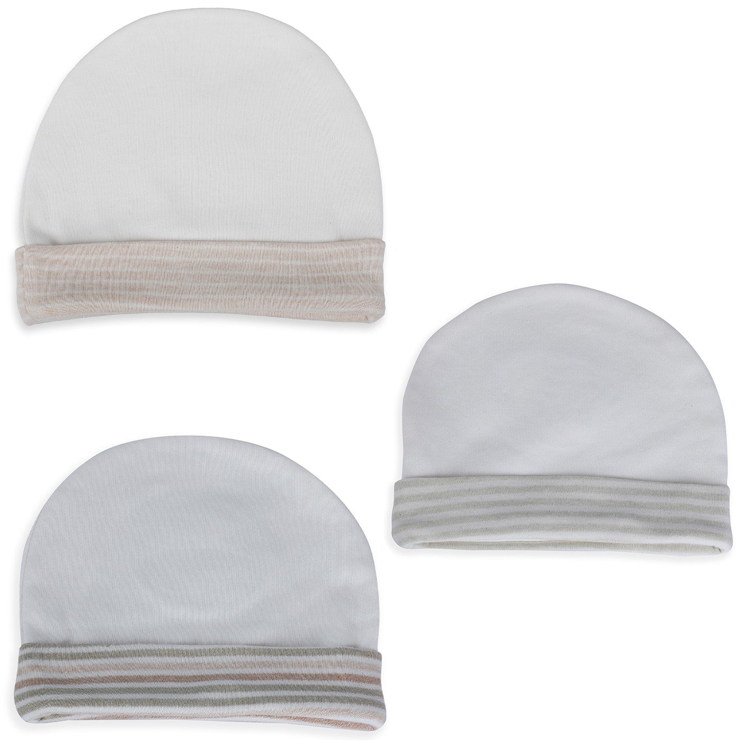 Baby Moo Zoo Animals Organic Soft Cotton Caps - White - Baby Moo