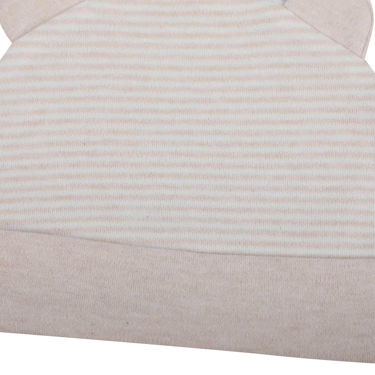 Baby Moo Striped And Plain Organic Soft Cotton Pack of 2 Caps - Grey - Baby Moo