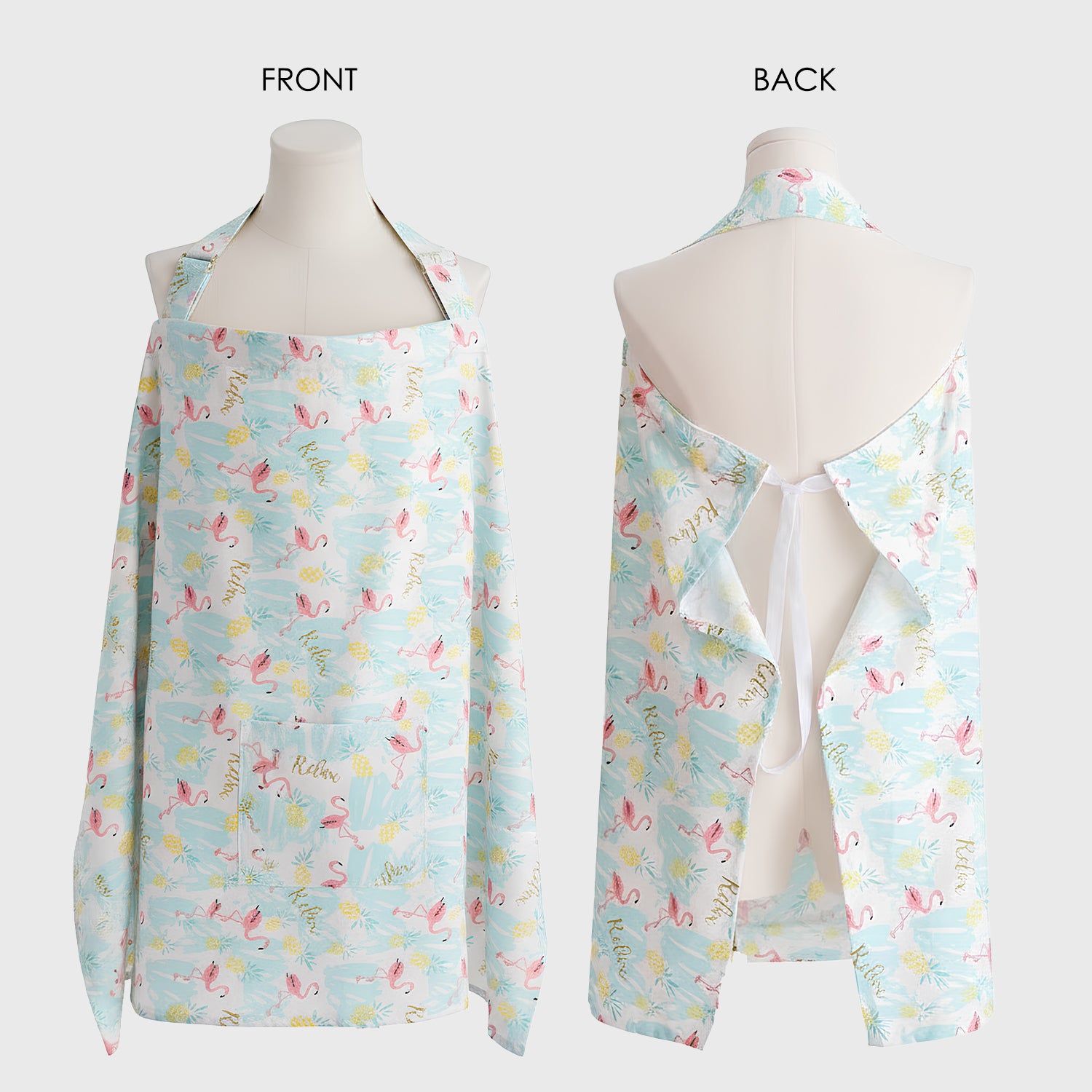 Baby Moo Flamingo Infant Feeding Nursing Cover - Mint Green