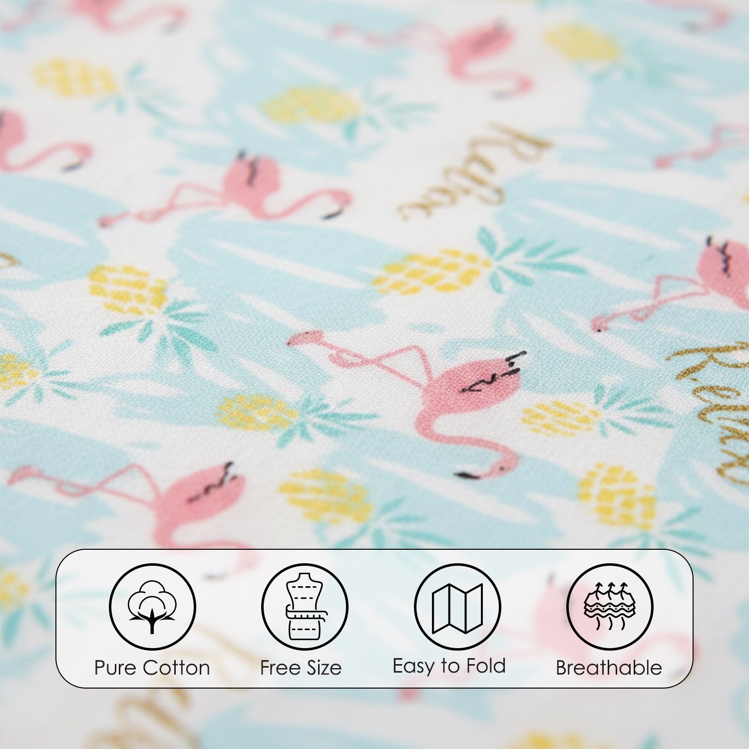 Baby Moo Flamingo Infant Feeding Nursing Cover - Mint Green