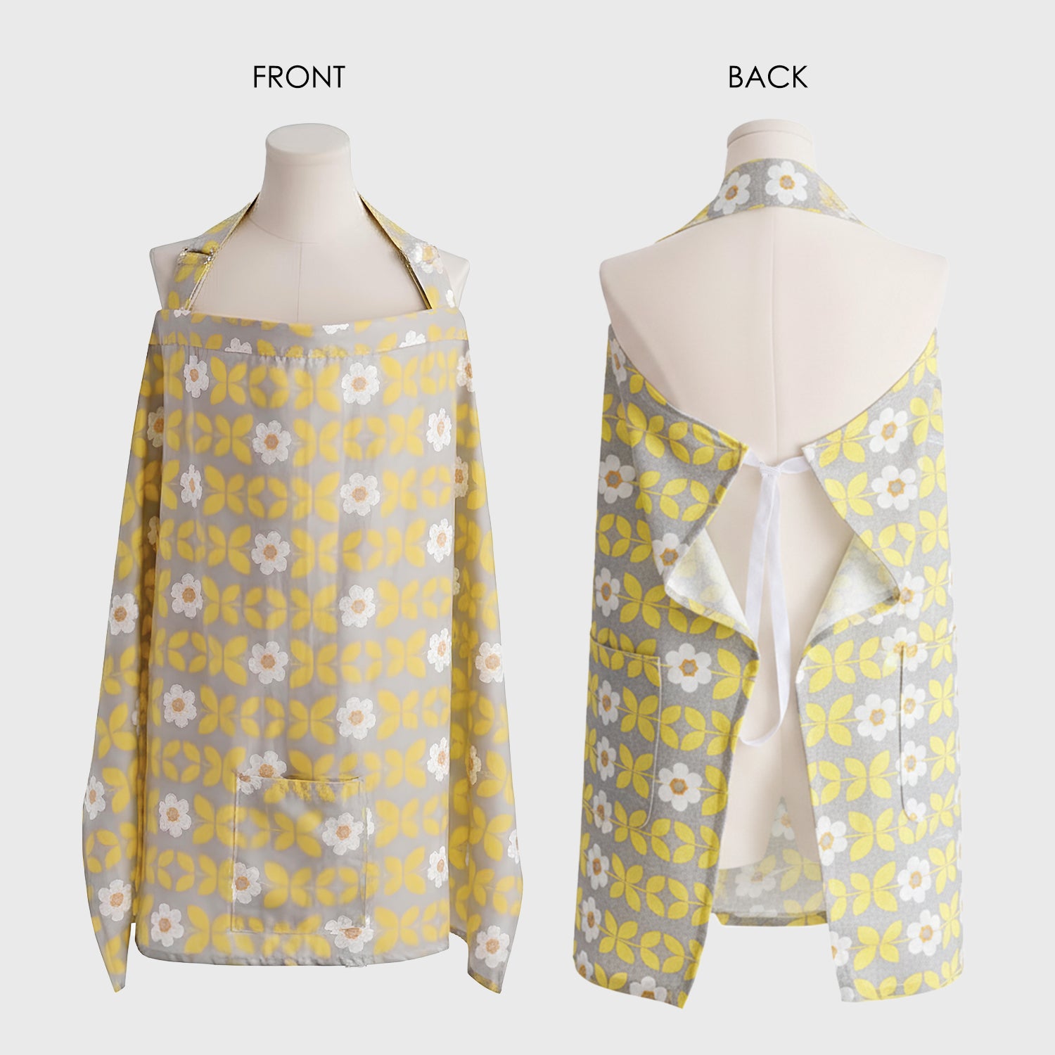 Baby Moo Floral Infant Feeding Nursing Cover - Yellow