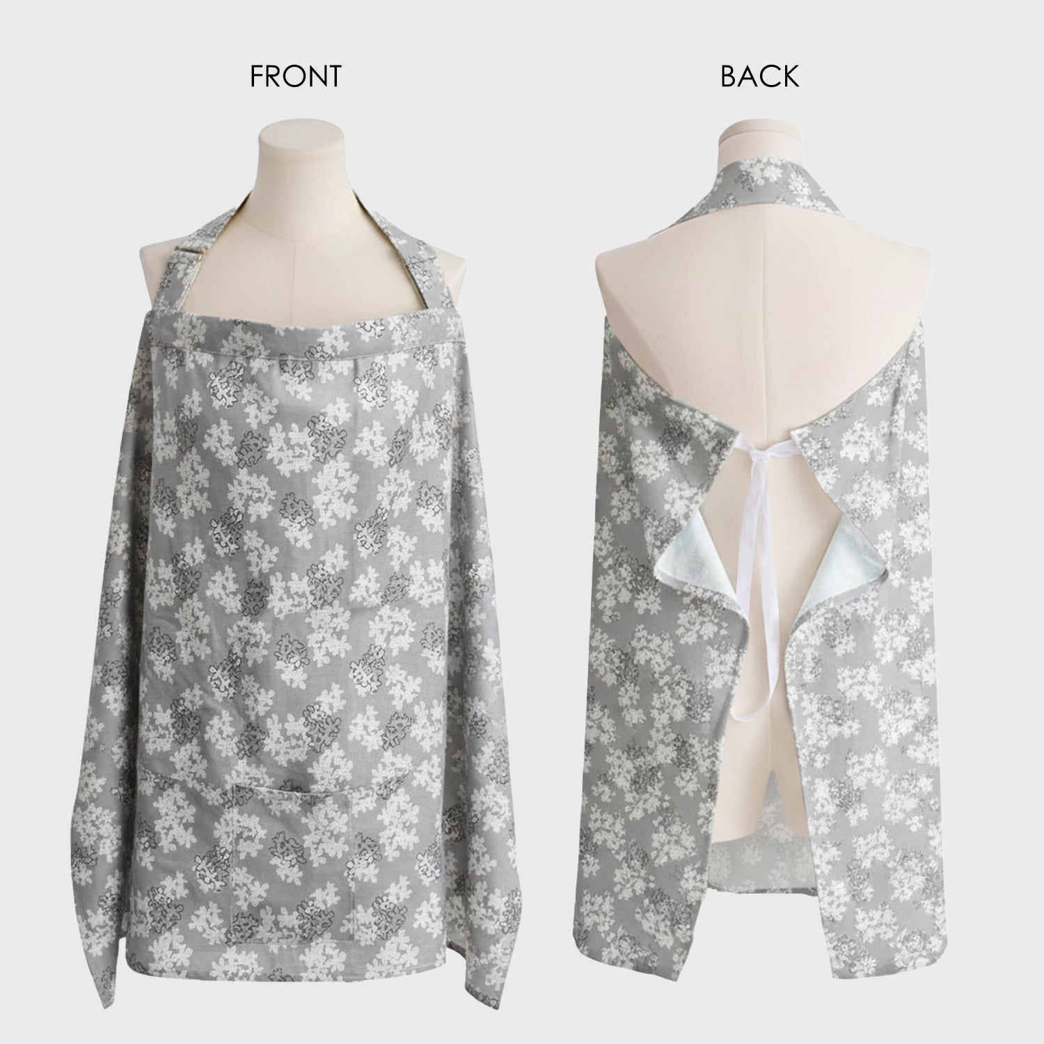Baby Moo Printed Infant Feeding Nursing Cover - Grey