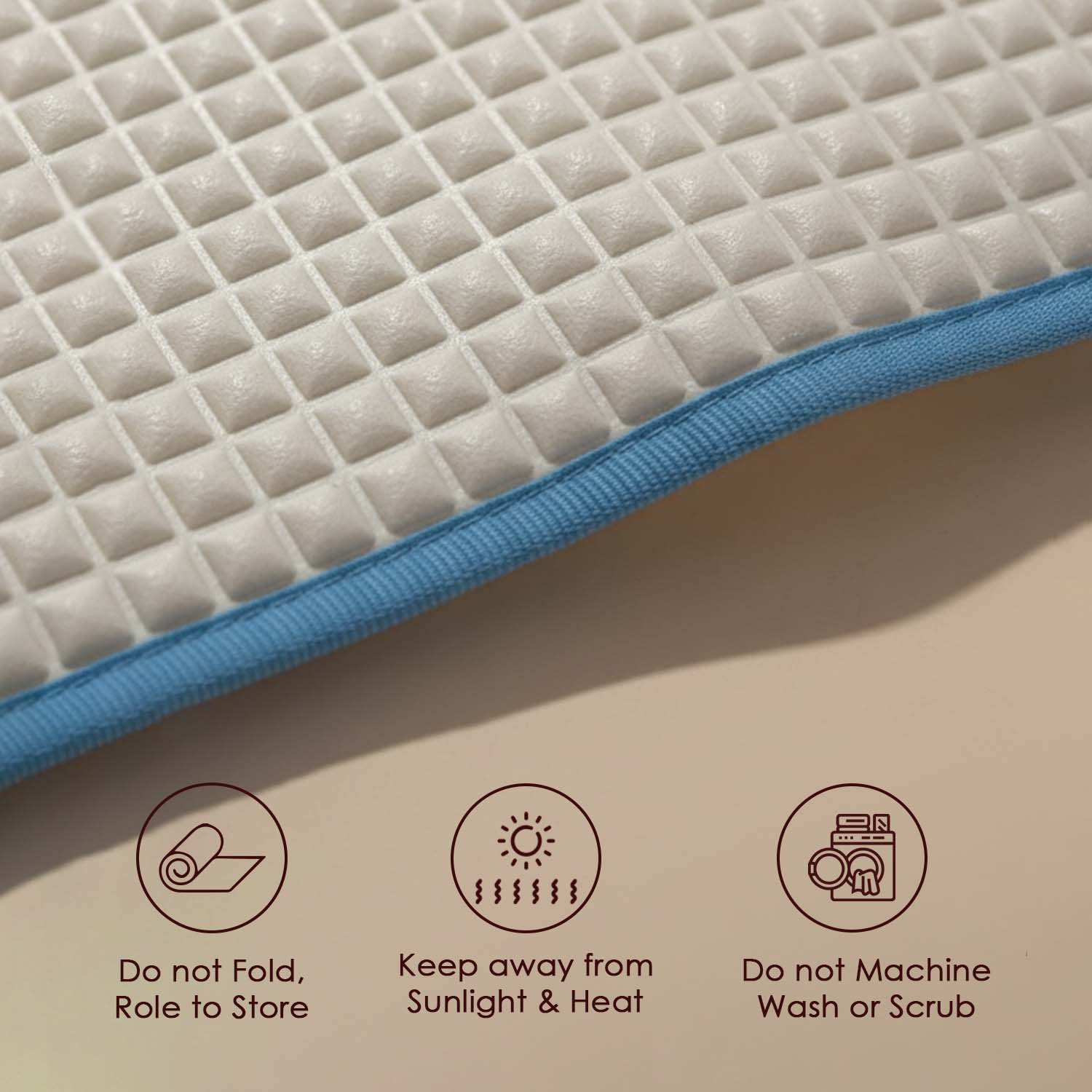 Baby Moo Dinosaur Camping Air Filled Waterproof Massage Mat - Blue