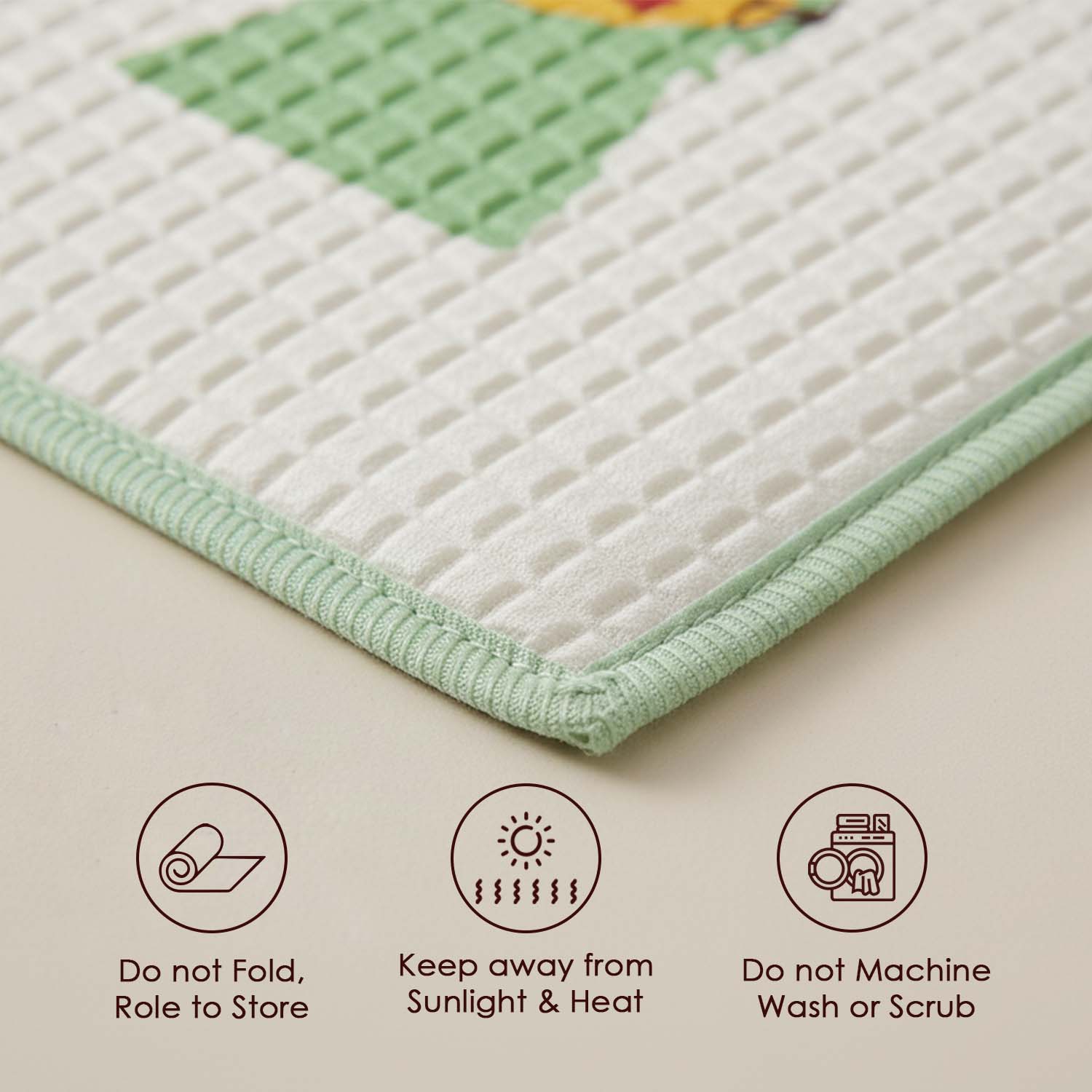 Baby Moo Hippo Car Ride Air Filled Waterproof Massage Mat - Green