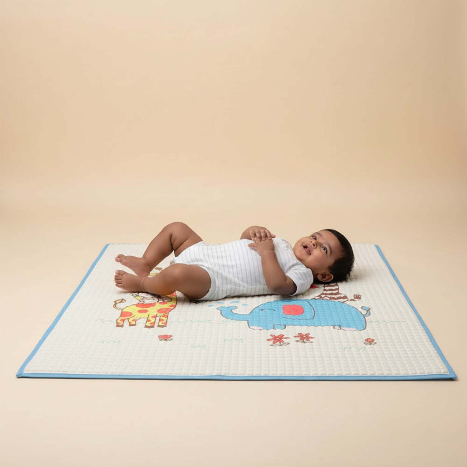 Baby Moo Baby Moo Animal Laundry Day Air Filled Waterproof Massage Mat - Blue